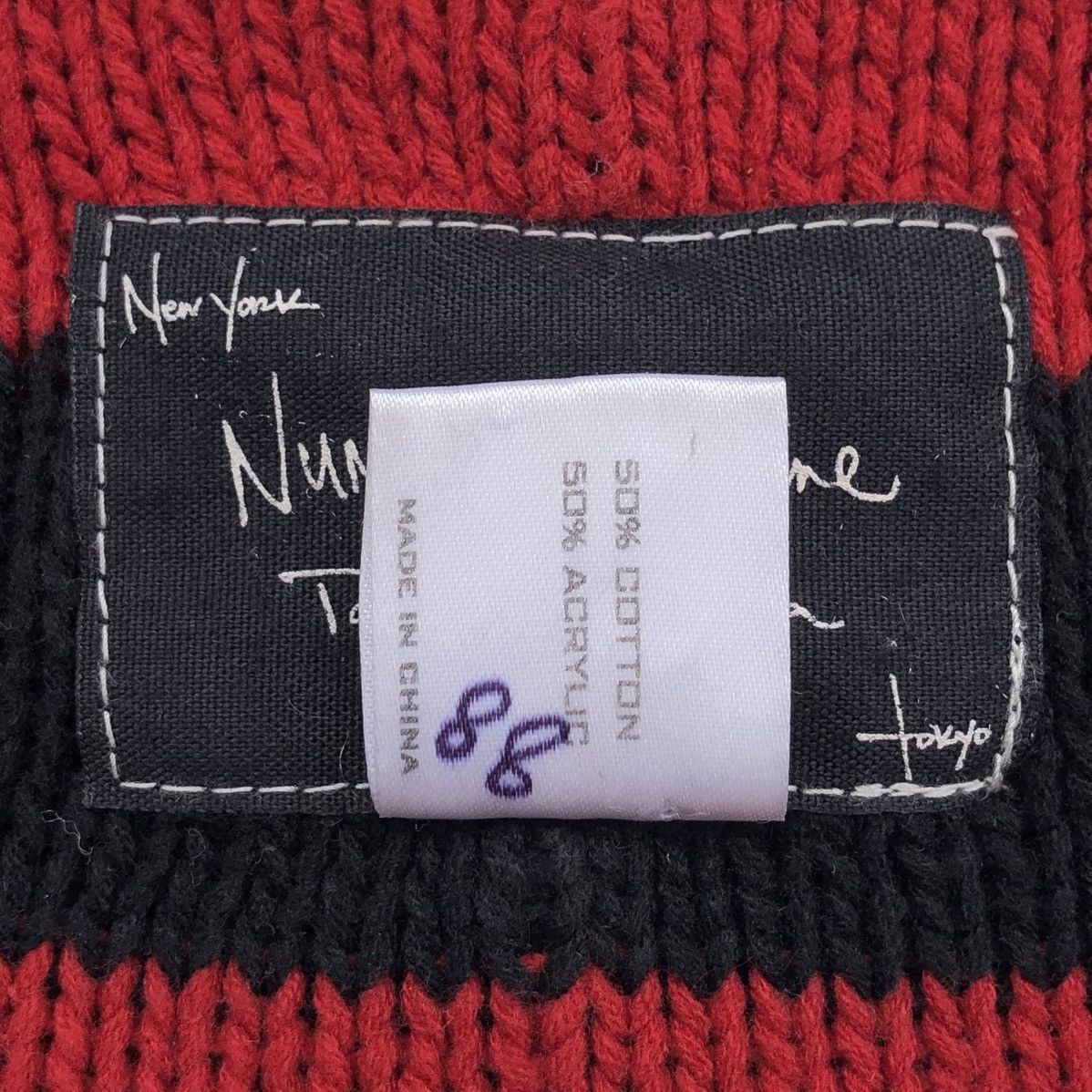 Number (N)ine Number (N)ine Red And Striped Long Knitted Size ONE SIZE - 8 Thumbnail