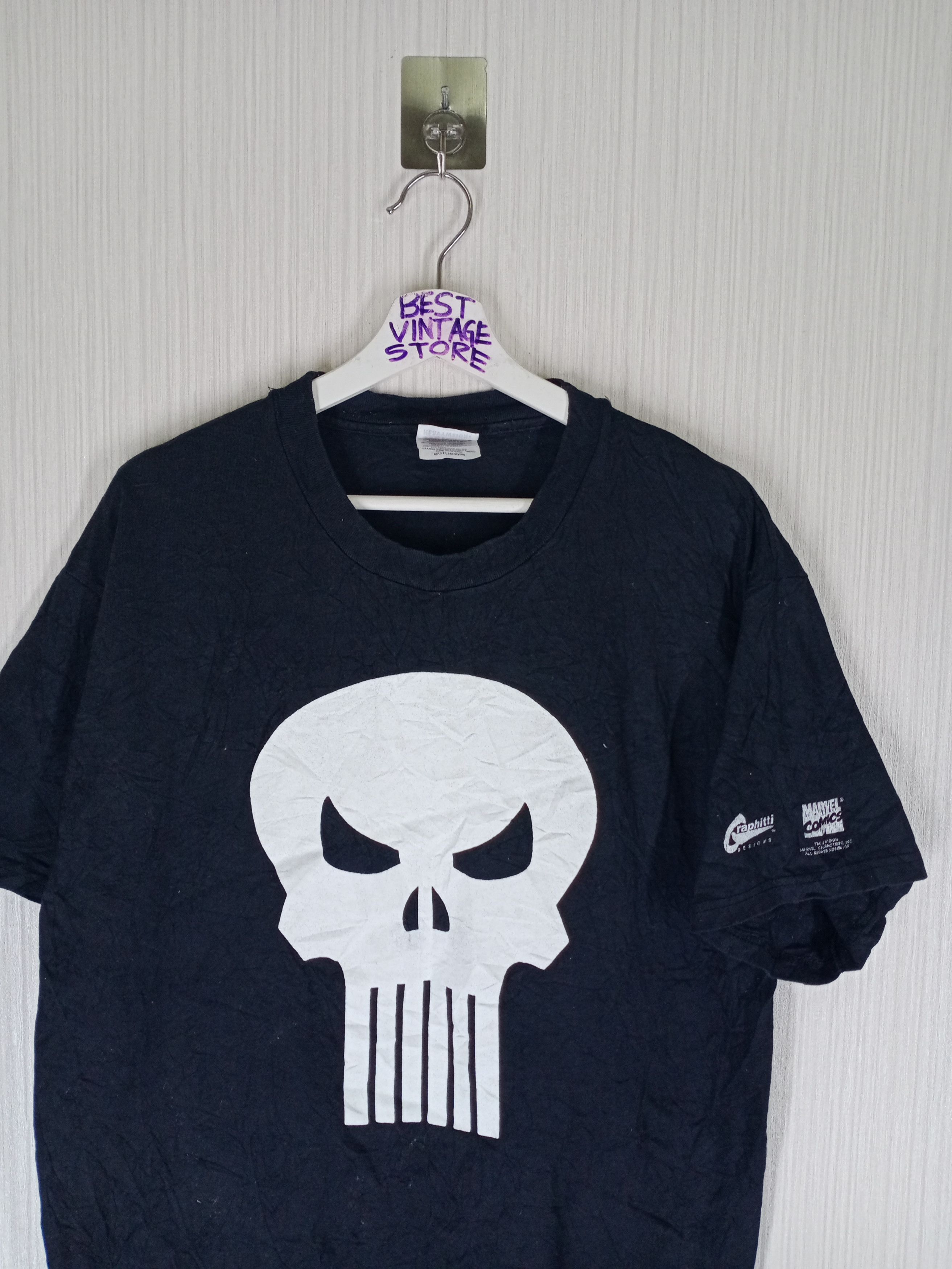 Marvel Comics × Vintage Rare Vintage 90s Punisher Marvel Comics T Shirt Size US L / EU 52-54 / 3 - 5 Thumbnail