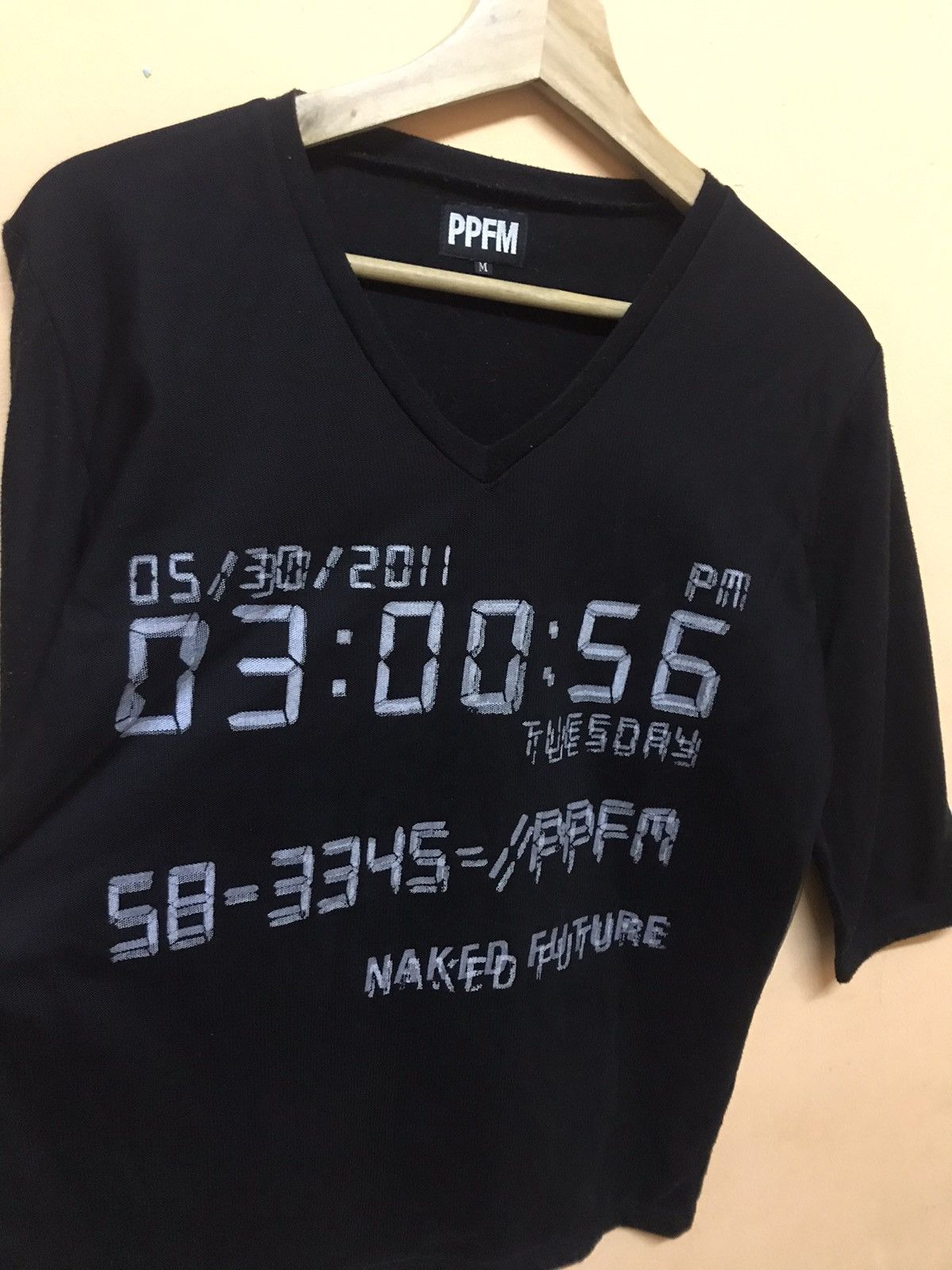 Japanese Brand × PPFM ‼️PPFM DATE AND TIME TSHIRT DOUBLE LAYER NET‼️ Size US M / EU 48-50 / 2 - 4 Thumbnail