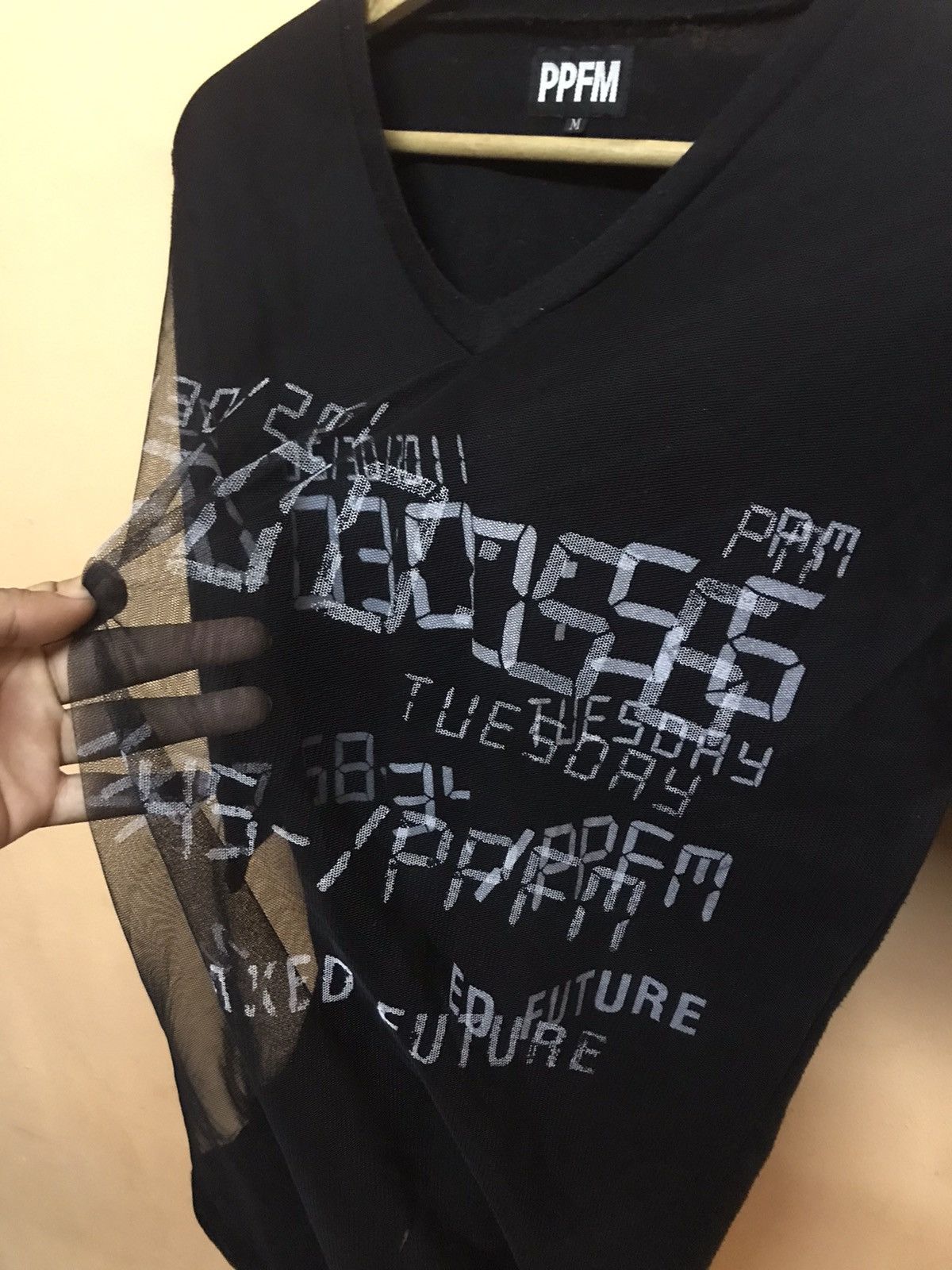 Japanese Brand × PPFM ‼️PPFM DATE AND TIME TSHIRT DOUBLE LAYER NET‼️ Size US M / EU 48-50 / 2 - 5 Thumbnail