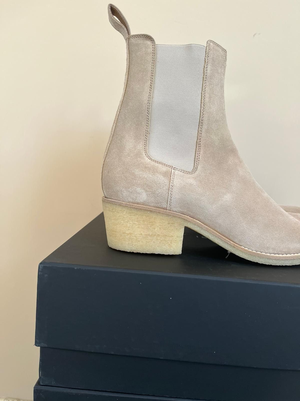 Amiri Crepe Pointy Toe Chelsea Boot in Tan Size US 11 / EU 44 - 4 Thumbnail