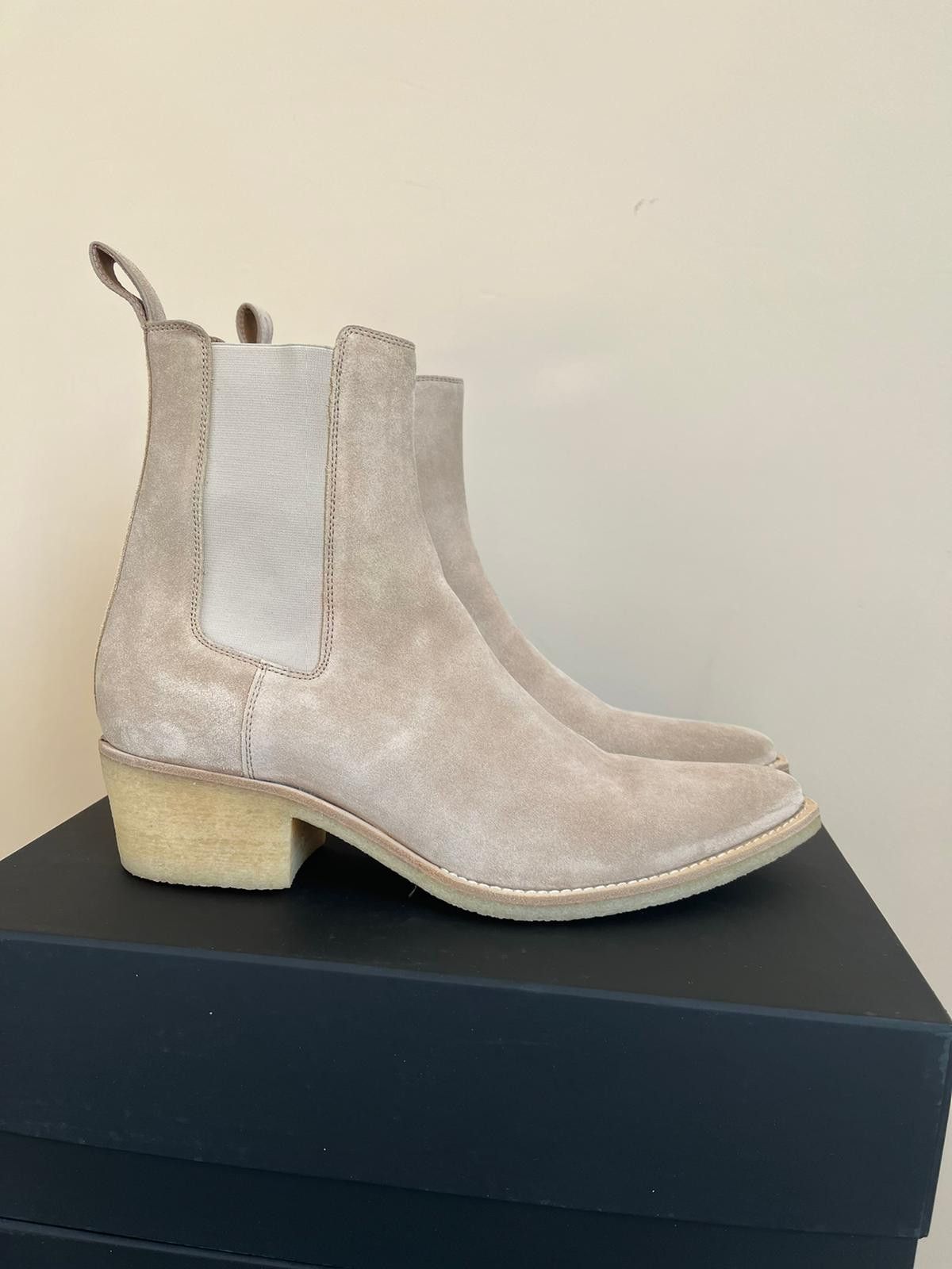 Amiri Crepe Pointy Toe Chelsea Boot in Tan Size US 11 / EU 44 - 6 Thumbnail
