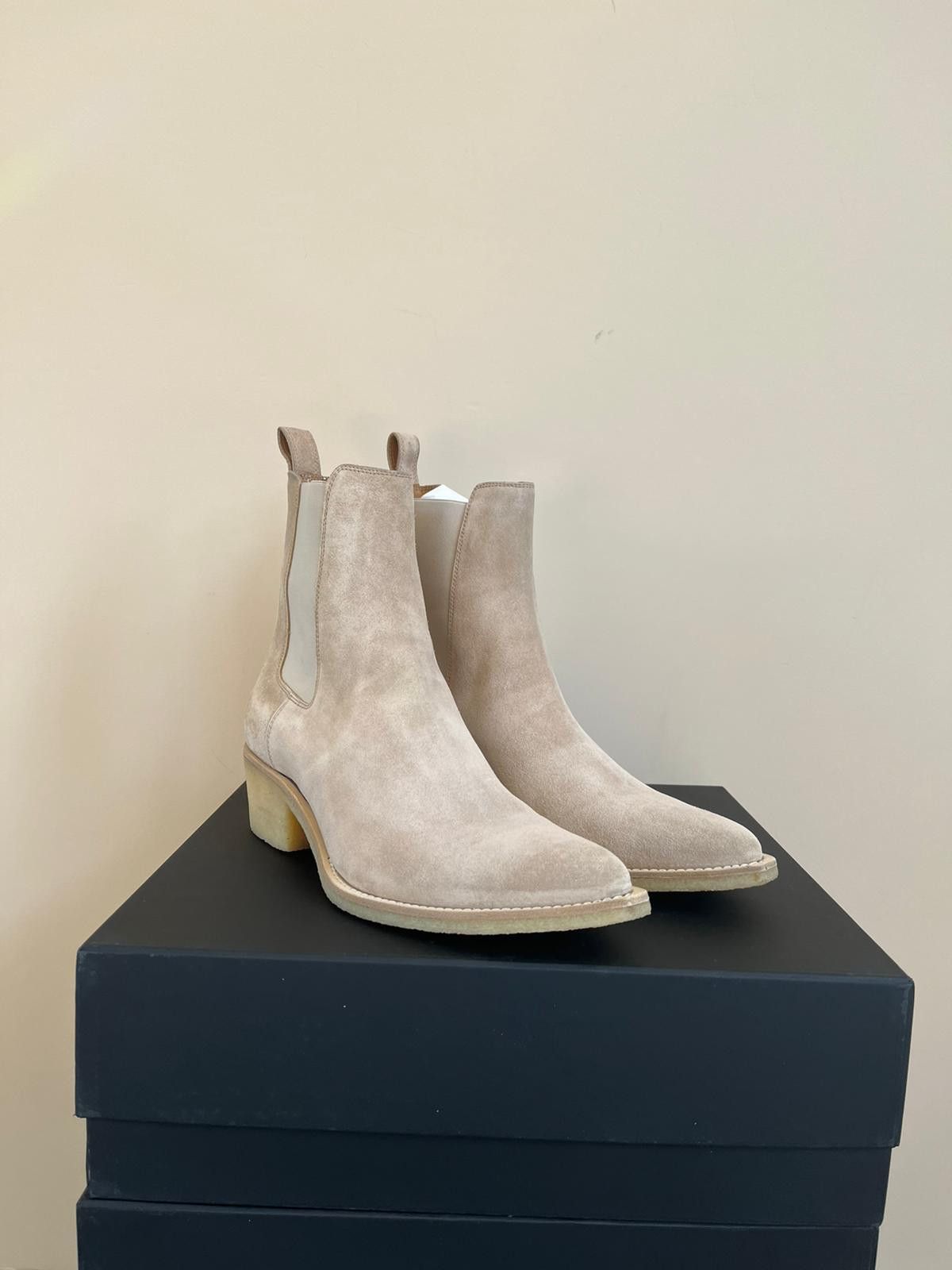 Amiri Crepe Pointy Toe Chelsea Boot in Tan Size US 11 / EU 44 - 5 Thumbnail