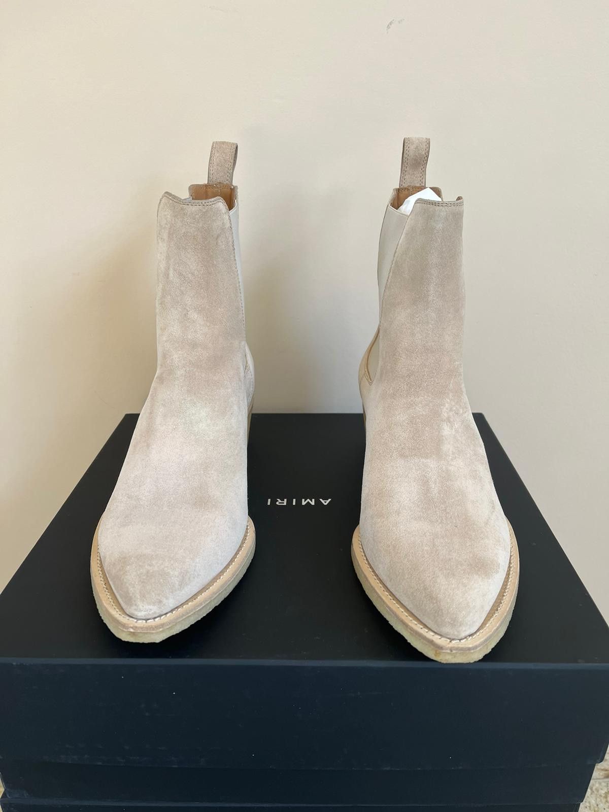 Amiri Crepe Pointy Toe Chelsea Boot in Tan Size US 11 / EU 44 - 13 Thumbnail