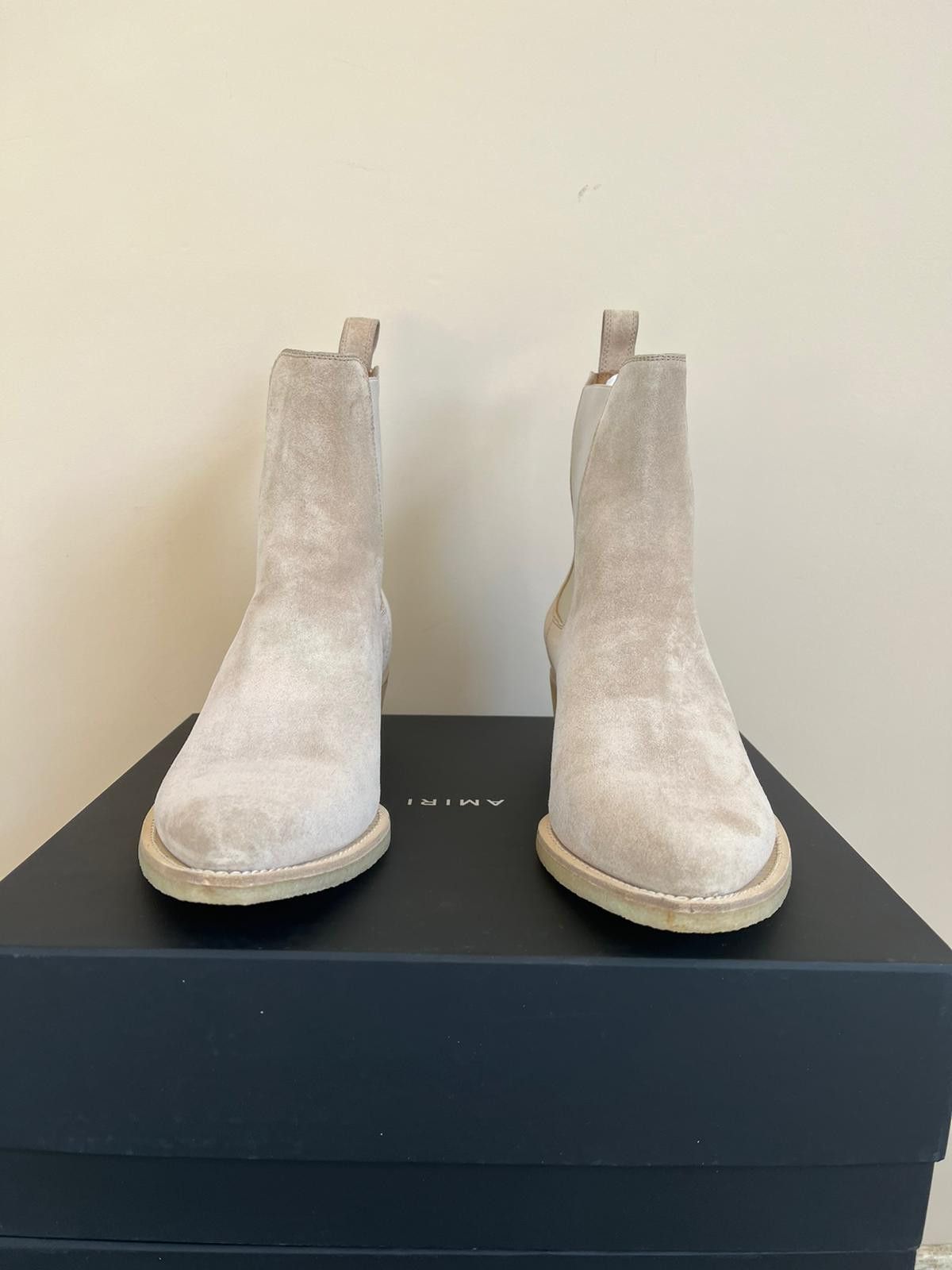 Amiri Crepe Pointy Toe Chelsea Boot in Tan Size US 11 / EU 44 - 10 Thumbnail