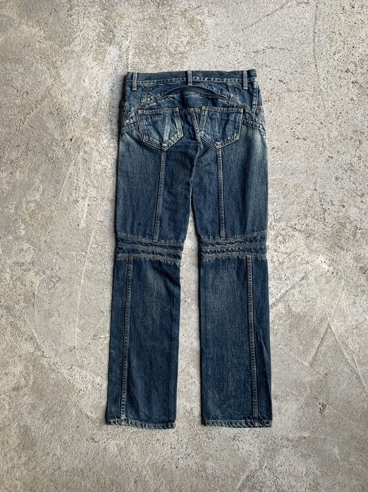 Junya Watanabe AD2002 JUNYA WATANABE COMME DES GARCONS Bikers Denim Pants Size US 29 - 2 Thumbnail