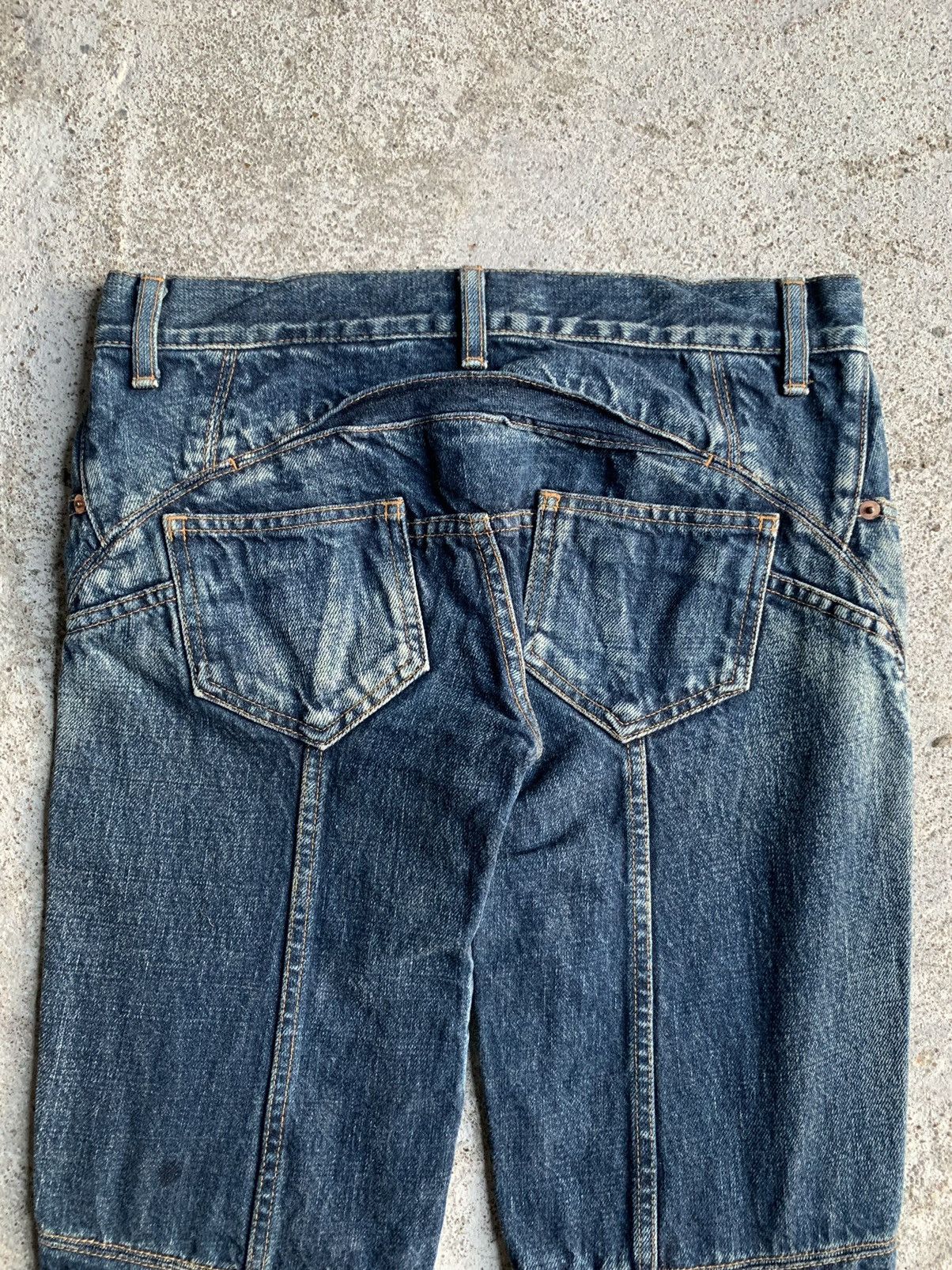 Junya Watanabe AD2002 JUNYA WATANABE COMME DES GARCONS Bikers Denim Pants Size US 29 - 4 Thumbnail