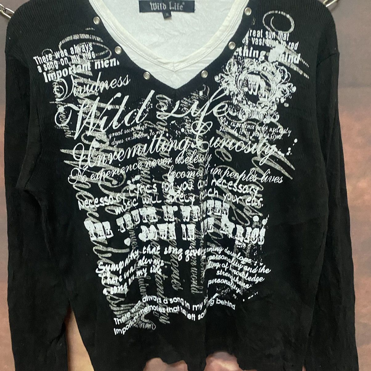 If Six Was Nine Vintage Japanese Wild Spellout Punk Long Sleeve Size US S / EU 44-46 / 1 - 2 Thumbnail