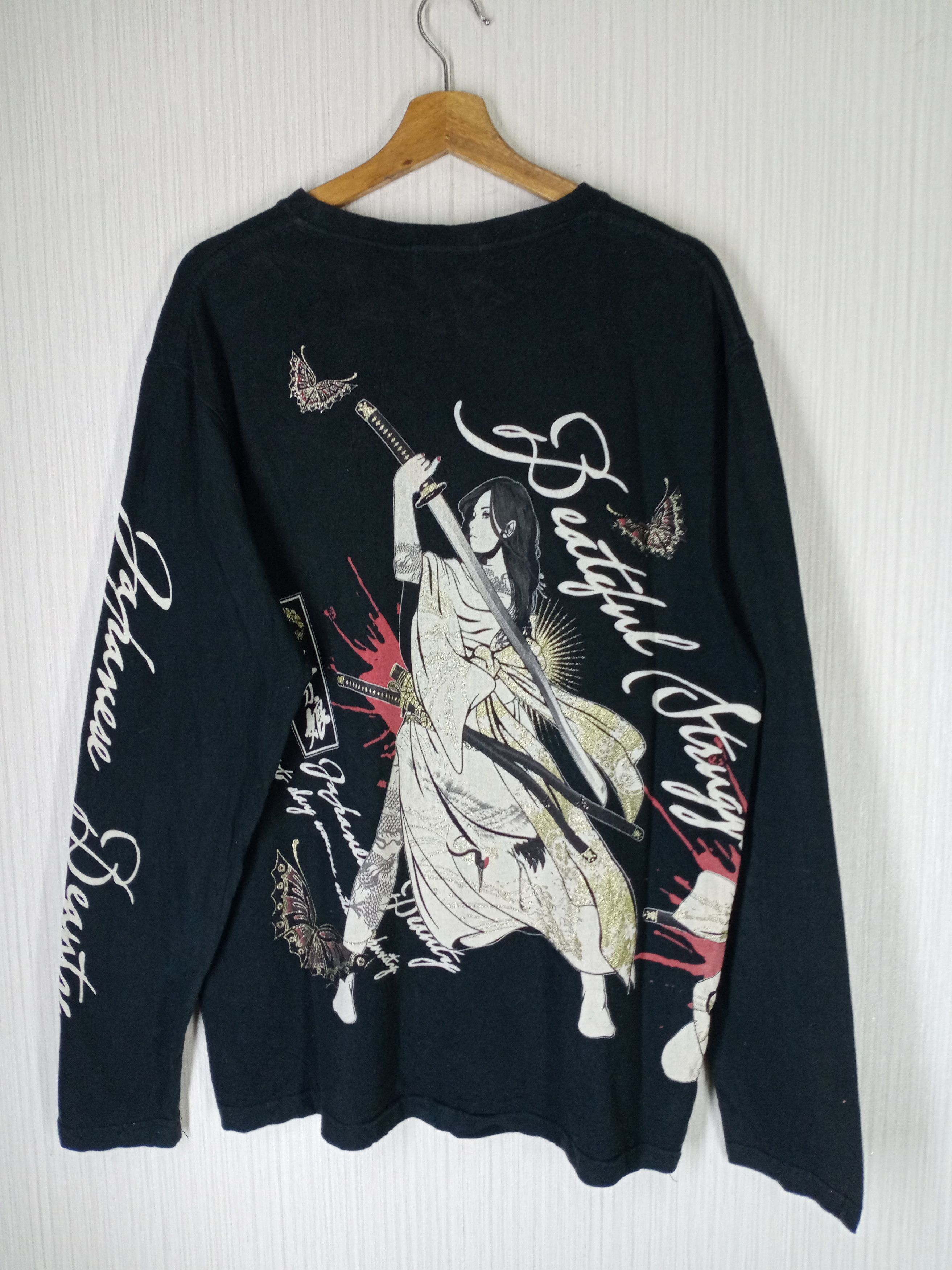 Japanese Brand Rare Divine Retribution Geisha Nice Design Long Sleeve Size US XL / EU 56 / 4 - 1 Thumbnail