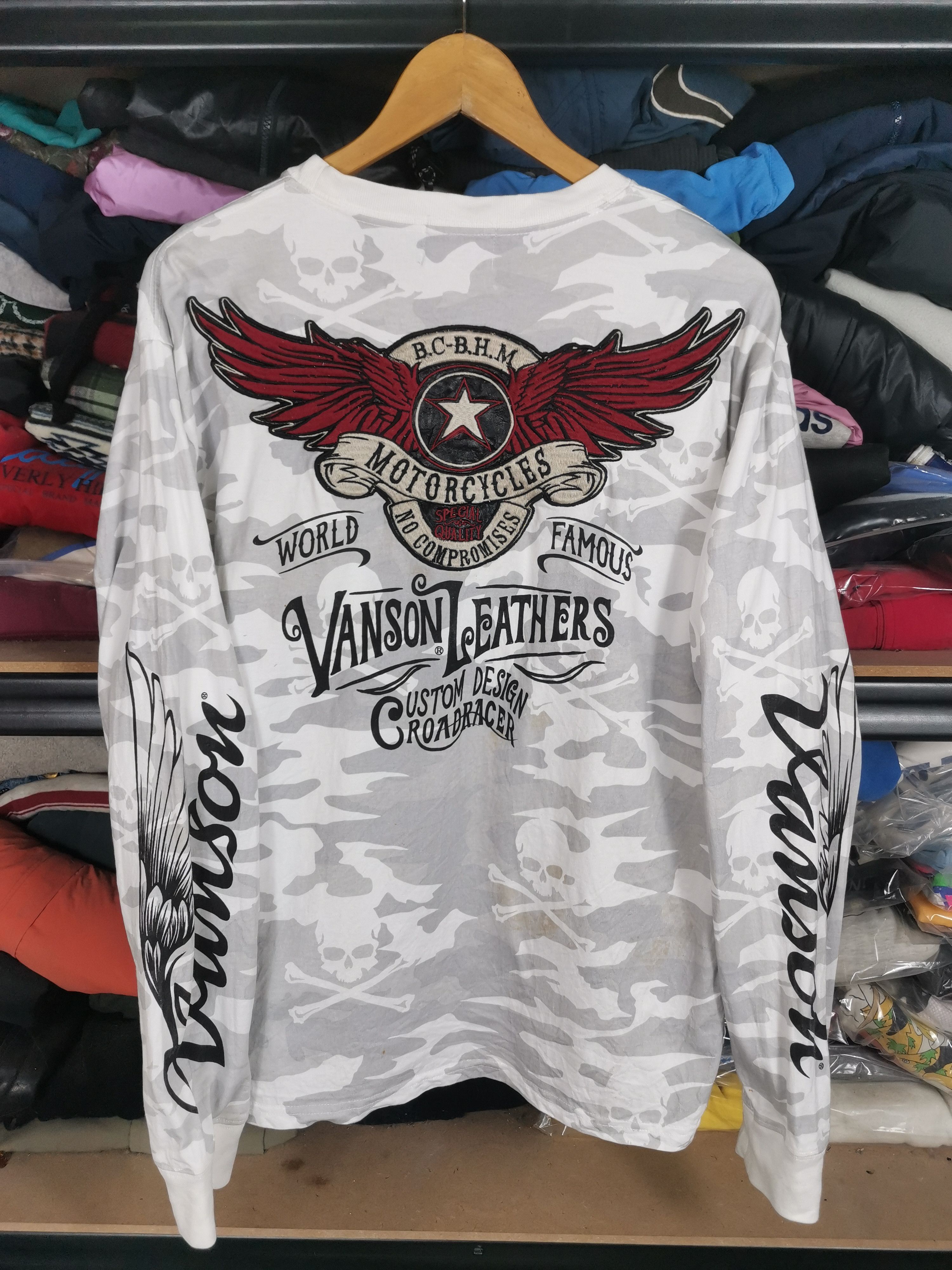 Indian Motorcycle Vintage Vanson Leather Long Sleeve Shirt Distressed Size US XL / EU 56 / 4 - 1 Thumbnail