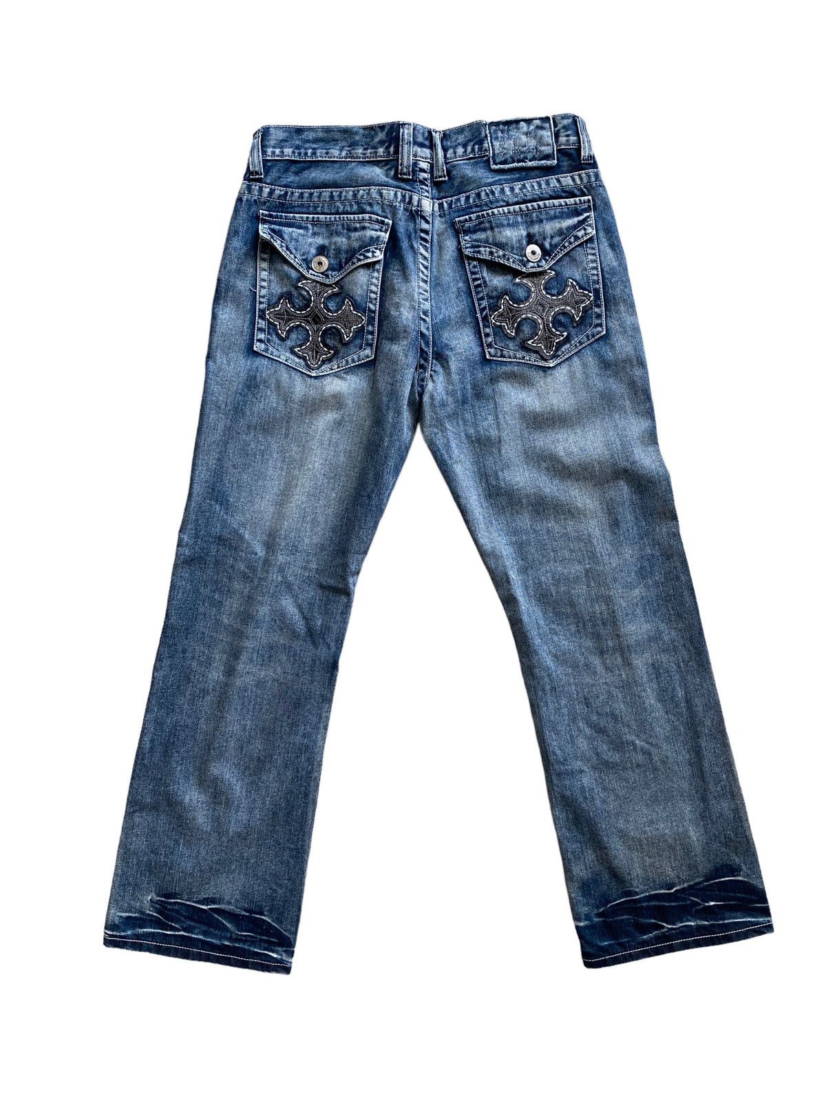Hysteric Glamour × Japanese Brand × Tornado Mart HELX Denim Cromeheart Design Patchwork Style Size US 34 / EU 50 - 1 Thumbnail