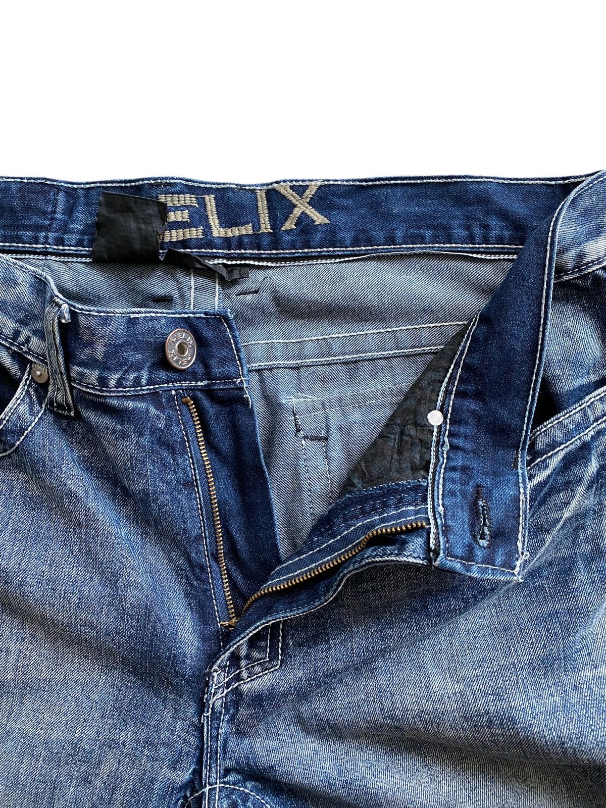 Hysteric Glamour × Japanese Brand × Tornado Mart HELX Denim Cromeheart Design Patchwork Style Size US 34 / EU 50 - 13 Thumbnail