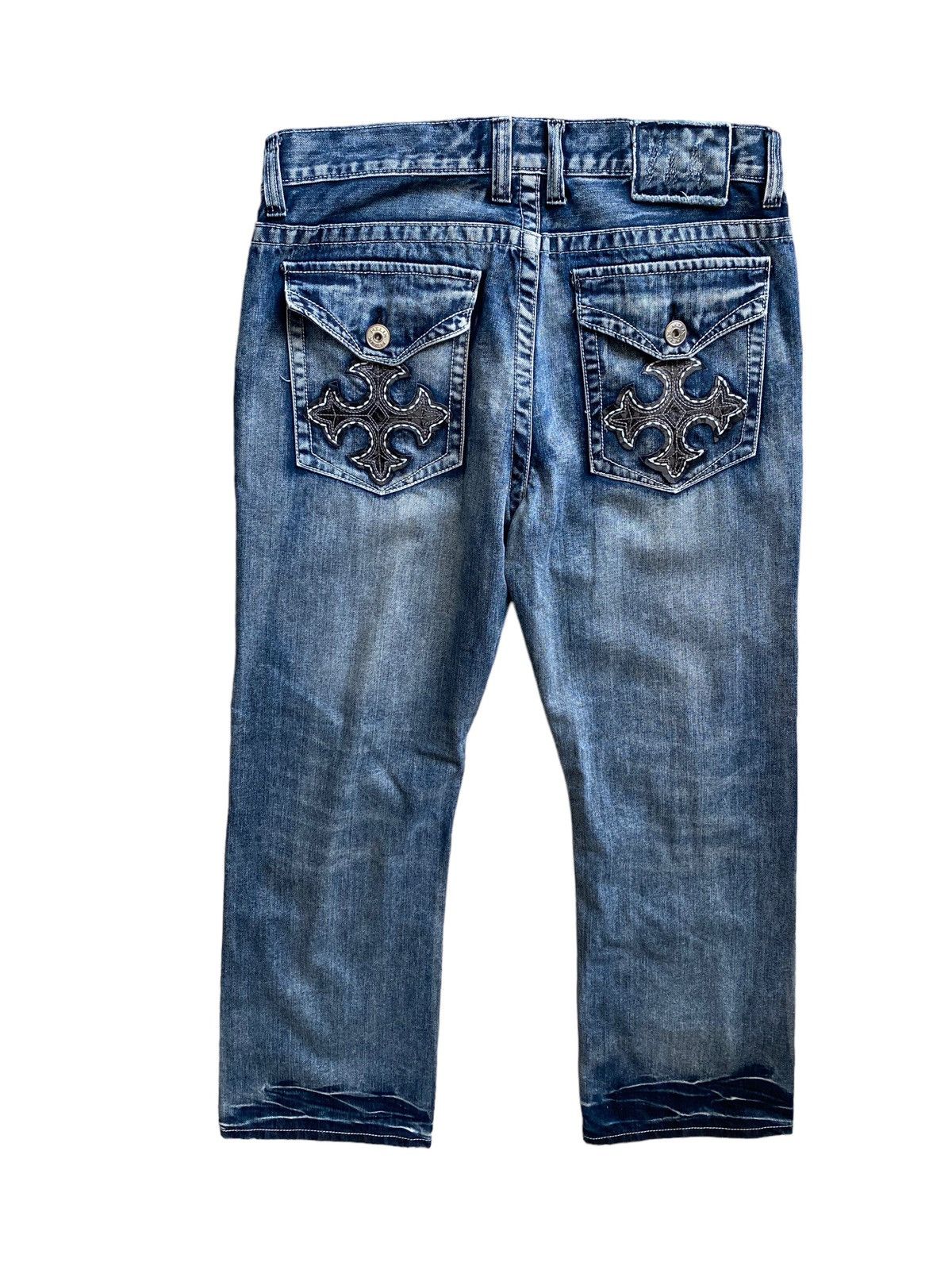 Hysteric Glamour × Japanese Brand × Tornado Mart HELX Denim Cromeheart Design Patchwork Style Size US 34 / EU 50 - 2 Thumbnail