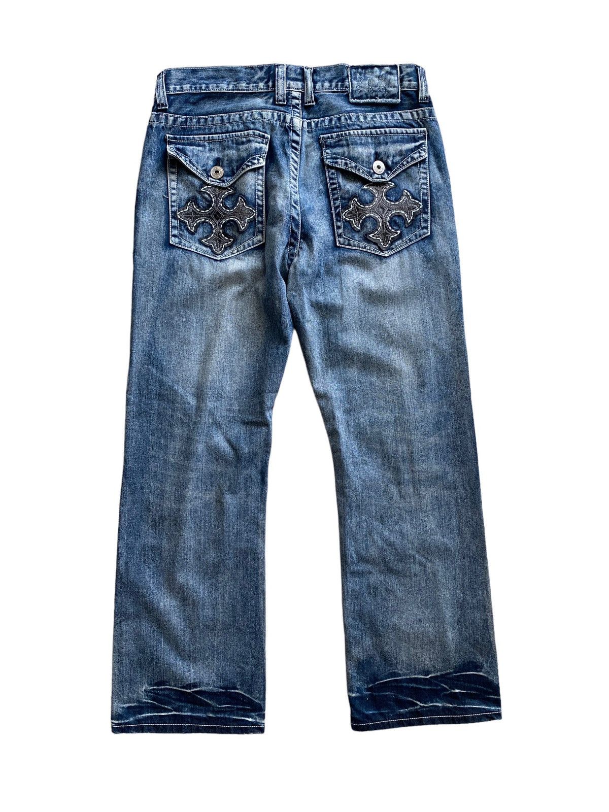 Hysteric Glamour × Japanese Brand × Tornado Mart HELX Denim Cromeheart Design Patchwork Style Size US 34 / EU 50 - 5 Thumbnail