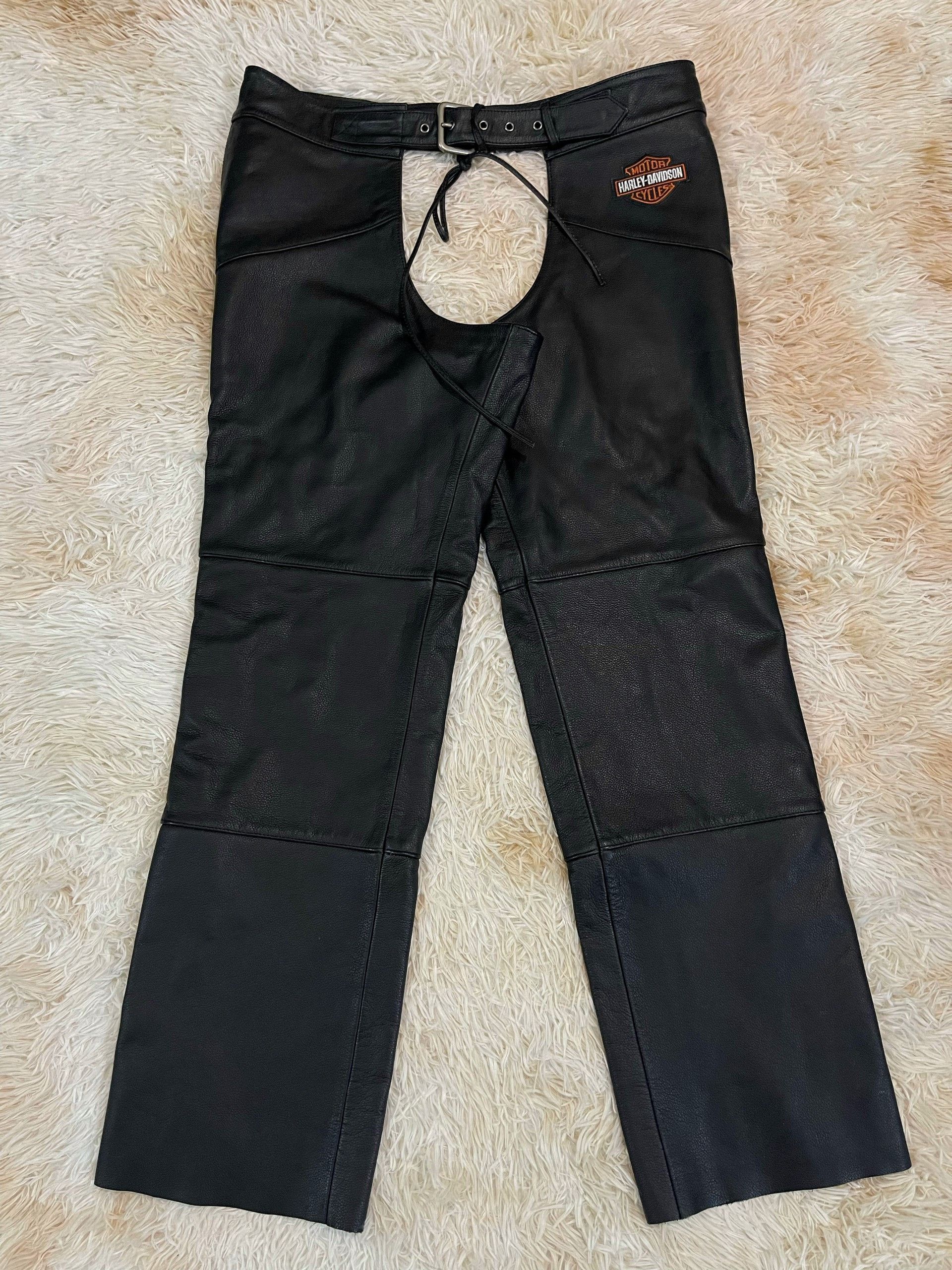 Harley Davidson Harley Davidson 1990's Leather Chaps Size US 34 / EU 50 - 8 Thumbnail