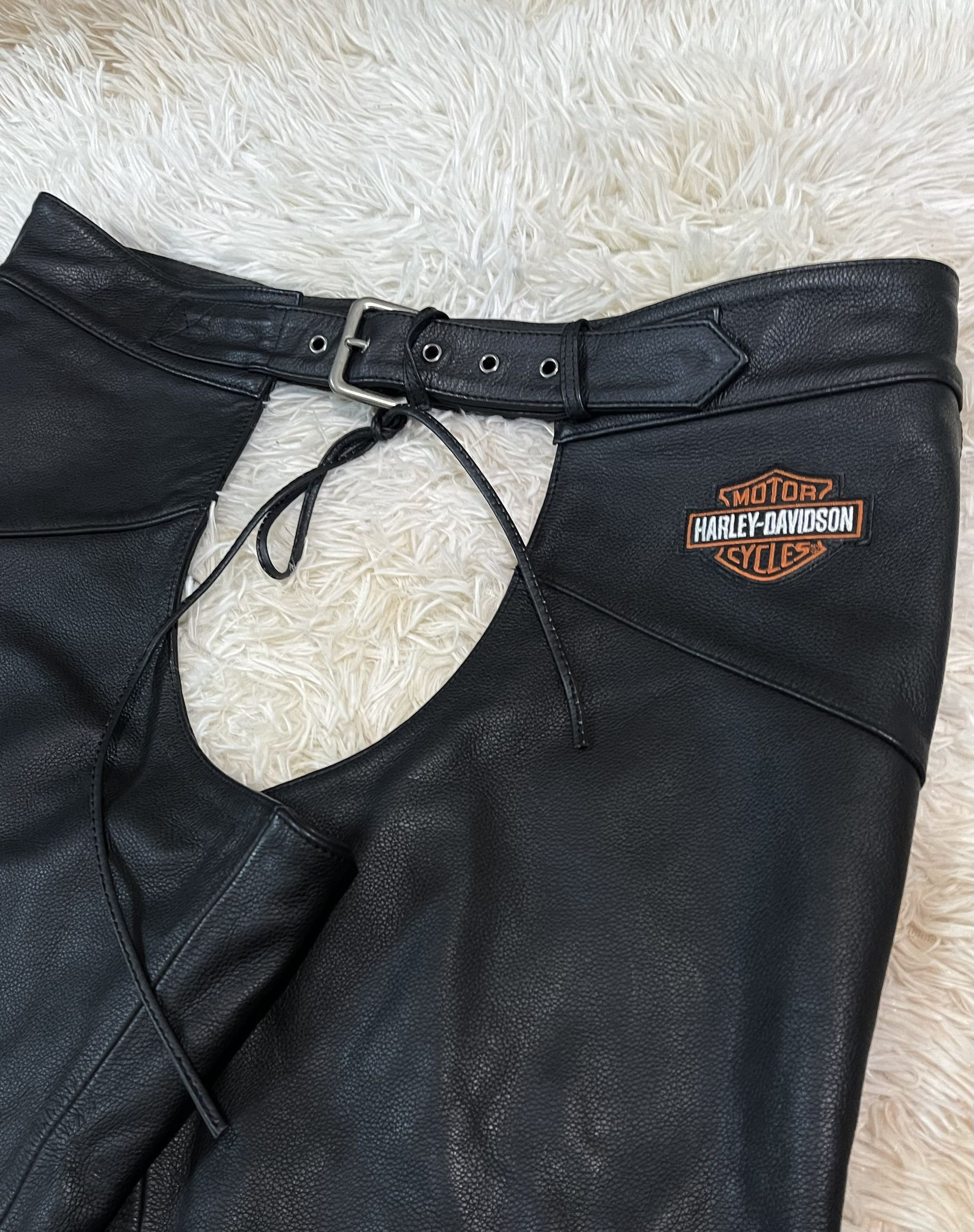 Harley Davidson Harley Davidson 1990's Leather Chaps Size US 34 / EU 50 - 9 Thumbnail