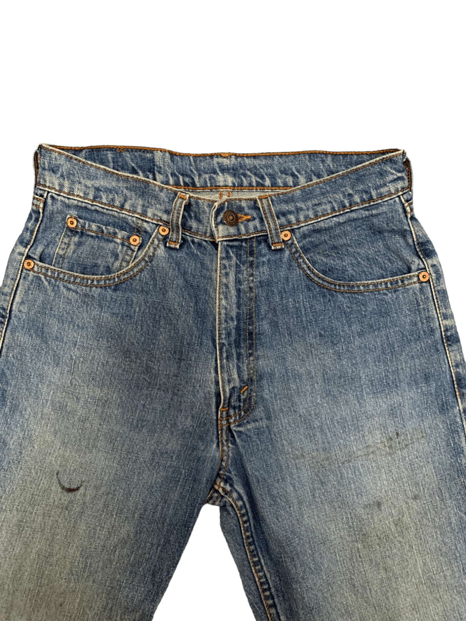 Levi's Vintage 90s Levis 503 Blue Wash Distressed Jean Shorts Jorts Size US 28 / EU 44 - 6 Thumbnail
