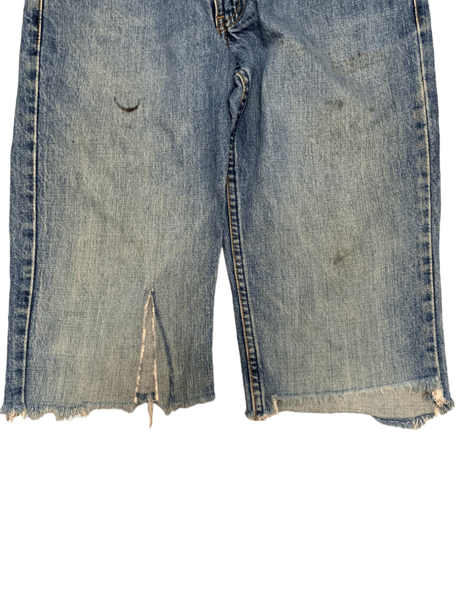Levi's Vintage 90s Levis 503 Blue Wash Distressed Jean Shorts Jorts Size US 28 / EU 44 - 7 Thumbnail