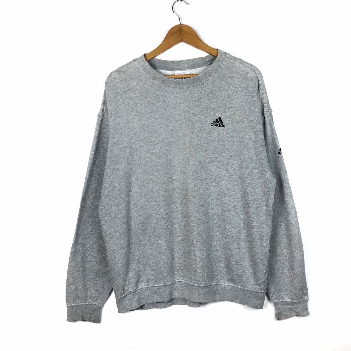 Adidas vintage adidas three stripe jumper pullover sweatshirt Size US L / EU 52-54 / 3 - 1 Thumbnail