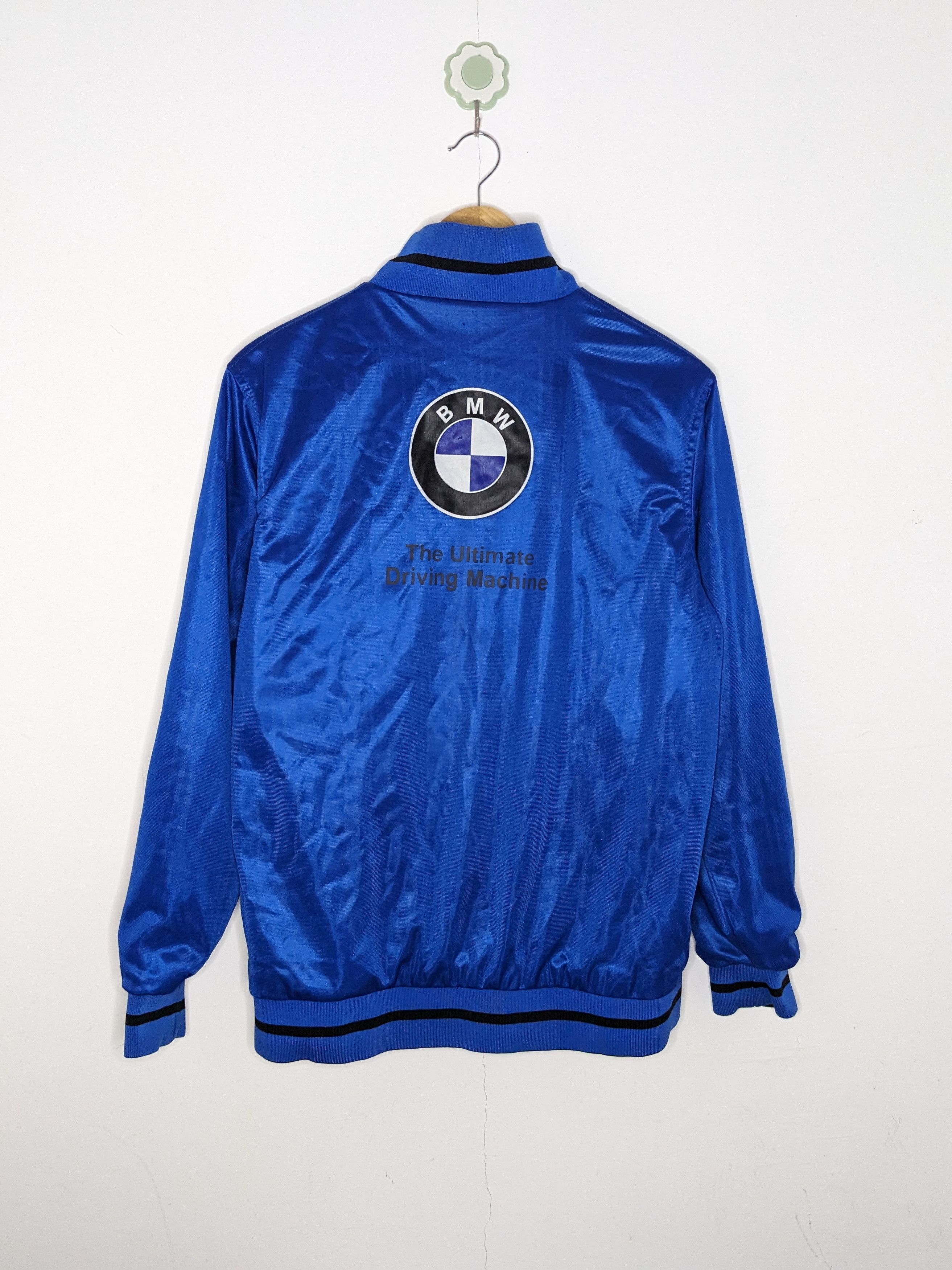 image of Bmw Mens Jacket Logo Reversible Bomber Blue Black Size L
