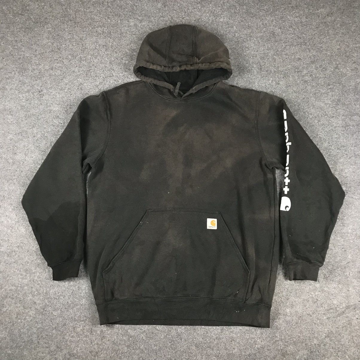 Carhartt × Carhartt Wip × Vintage Very Rare Sunfaded Distressed Carhartt Hoodie Size US L / EU 52-54 / 3 - 1 Thumbnail