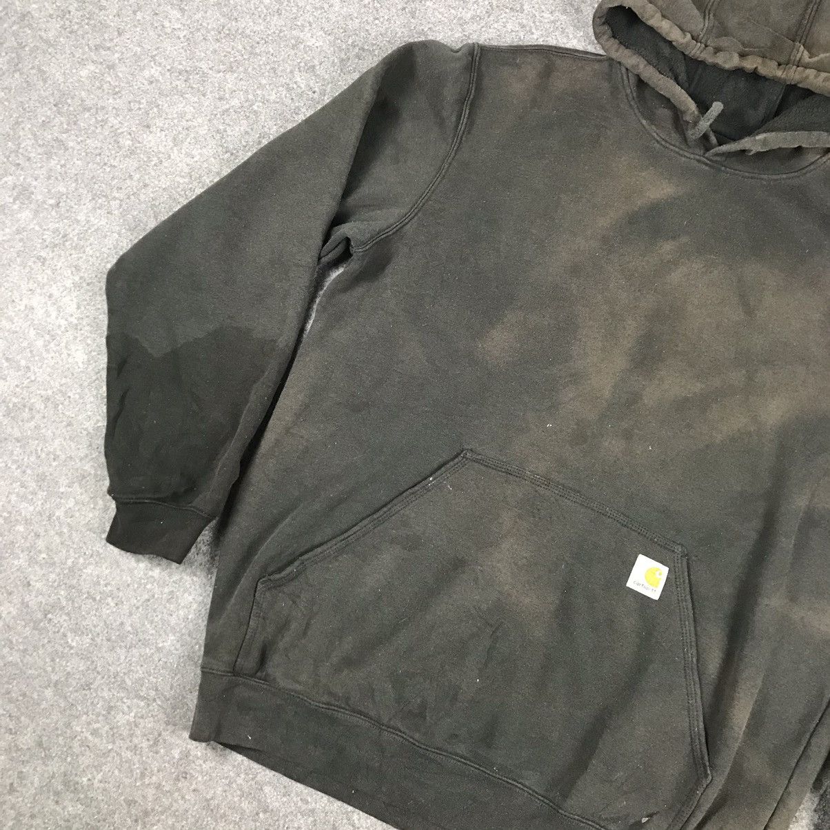 Carhartt × Carhartt Wip × Vintage Very Rare Sunfaded Distressed Carhartt Hoodie Size US L / EU 52-54 / 3 - 7 Thumbnail
