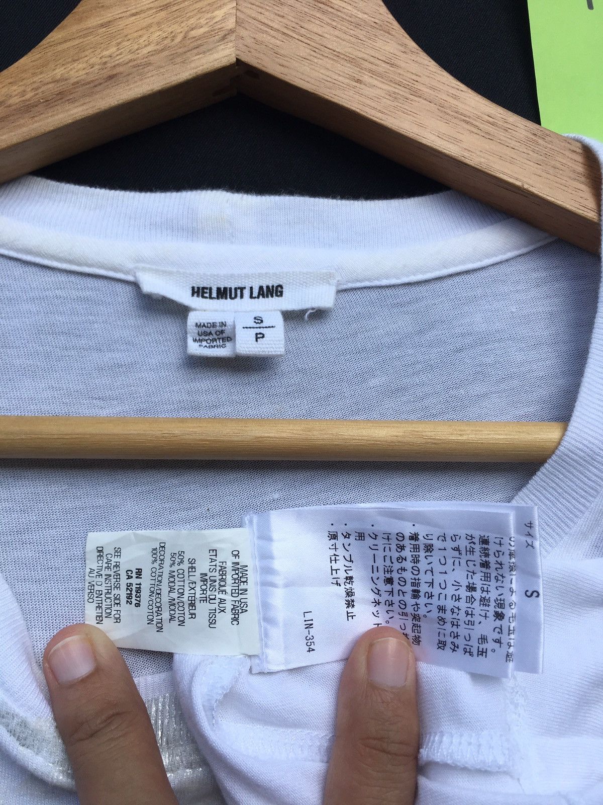 Helmut Lang Rarest Helmut Lang Silver Printed White Tshirt Size US M / EU 48-50 / 2 - 14 Thumbnail