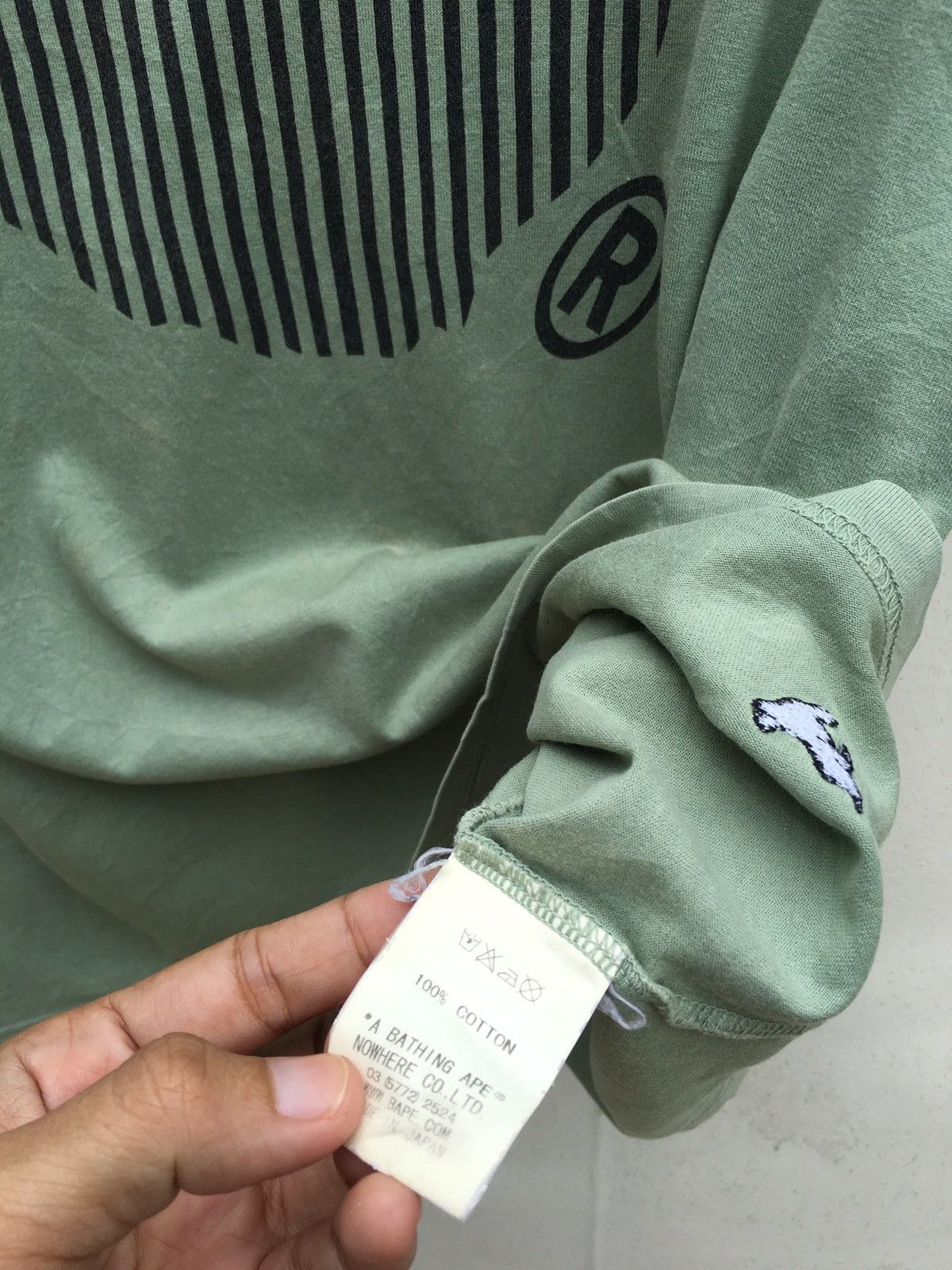 Bape Stripe Ape Head Tee Size US M / EU 48-50 / 2 - 16 Thumbnail