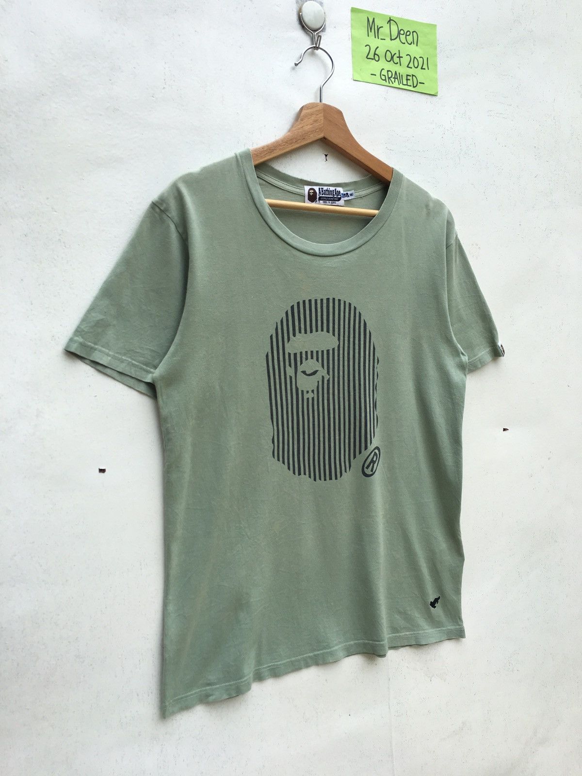 Bape Stripe Ape Head Tee Size US M / EU 48-50 / 2 - 3 Thumbnail