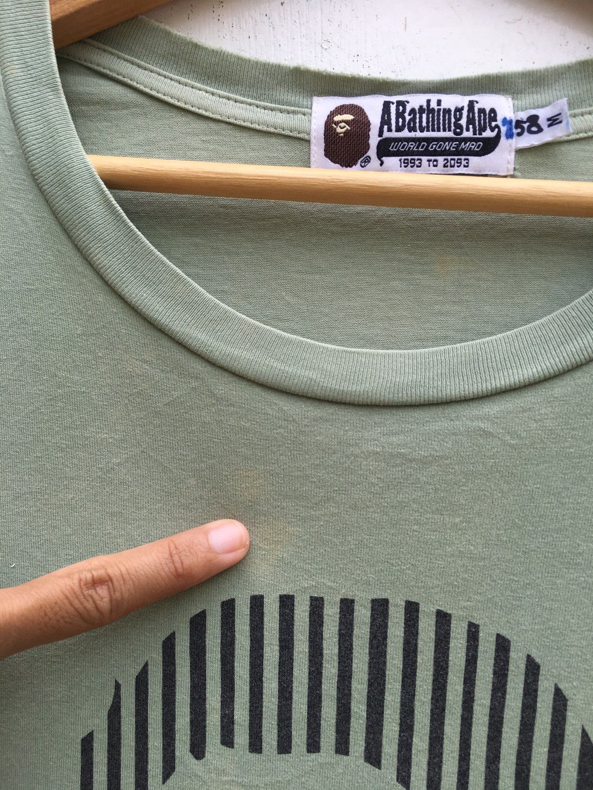 Bape Stripe Ape Head Tee Size US M / EU 48-50 / 2 - 13 Thumbnail