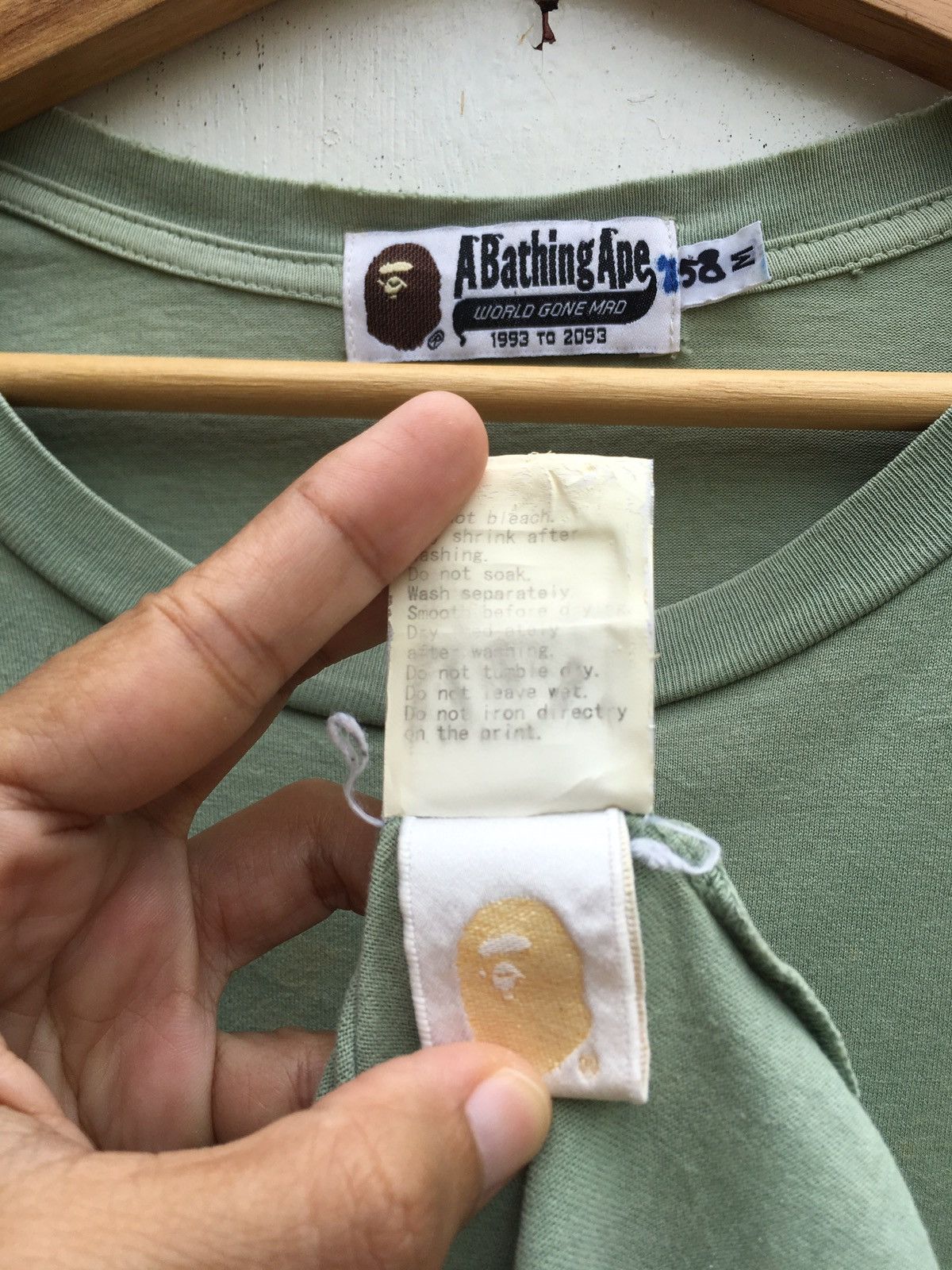 Bape Stripe Ape Head Tee Size US M / EU 48-50 / 2 - 18 Thumbnail