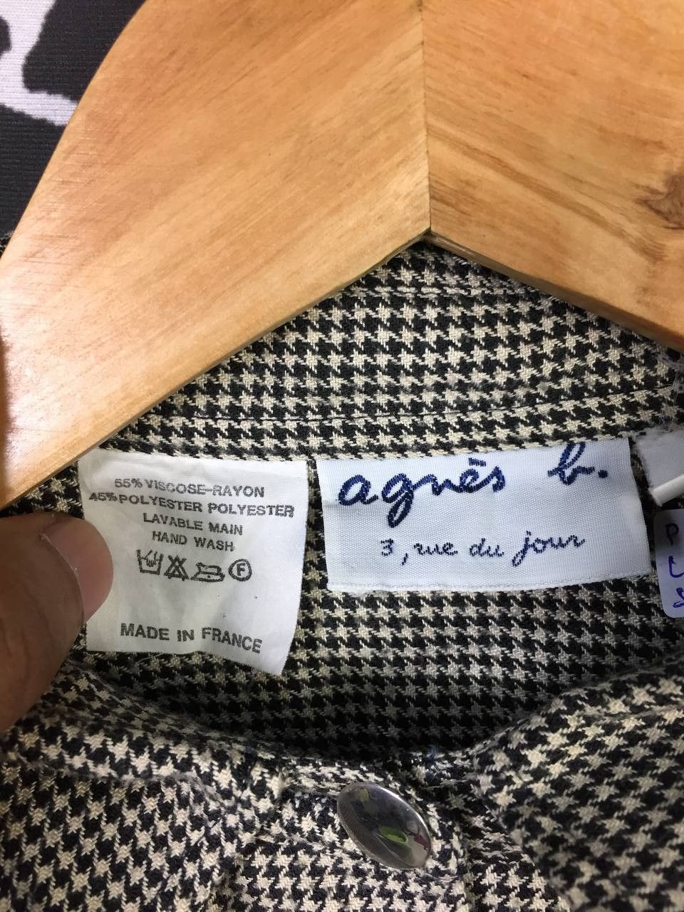 agnes b. Vtg Agnes B Made In France Button Up Longsleeve Shirt Size US XL / EU 56 / 4 - 6 Thumbnail