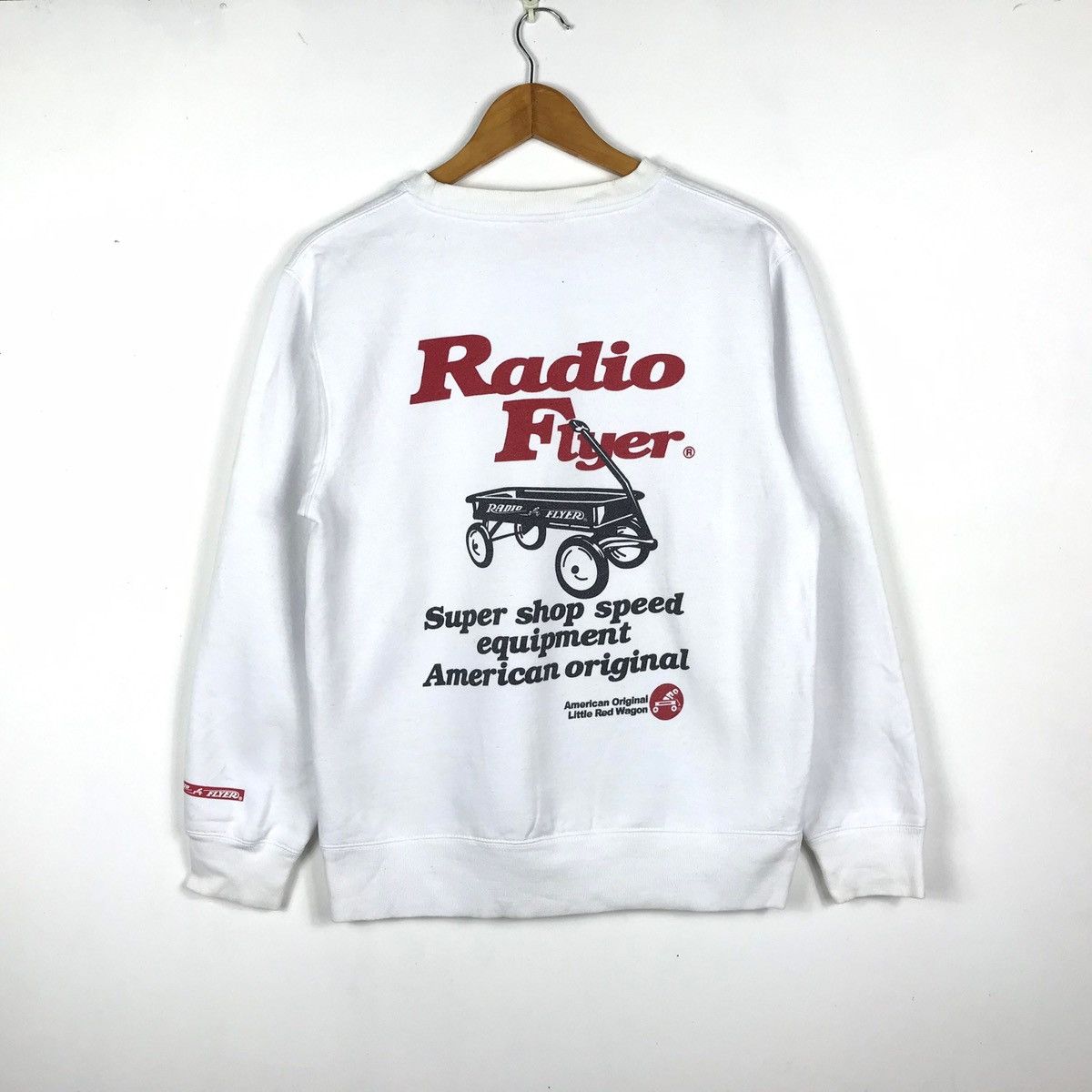 vintage radio flyer big logo jumper pullover sweatshirt