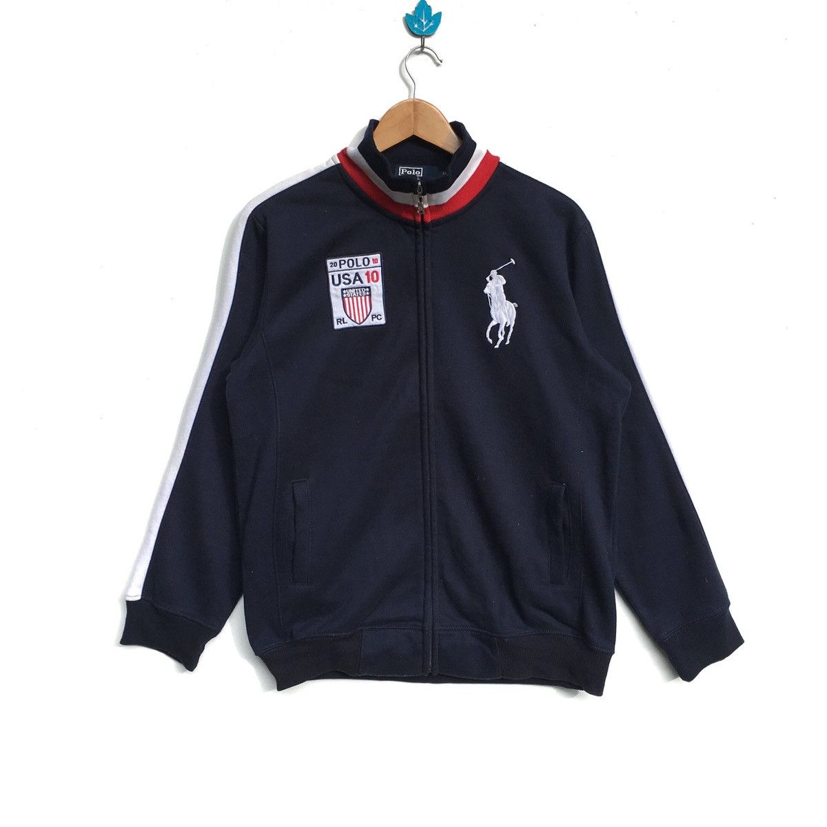 Polo Ralph Lauren vintage polo ralph lauren usa full zipper sweater Size US L / EU 52-54 / 3 - 2 Thumbnail