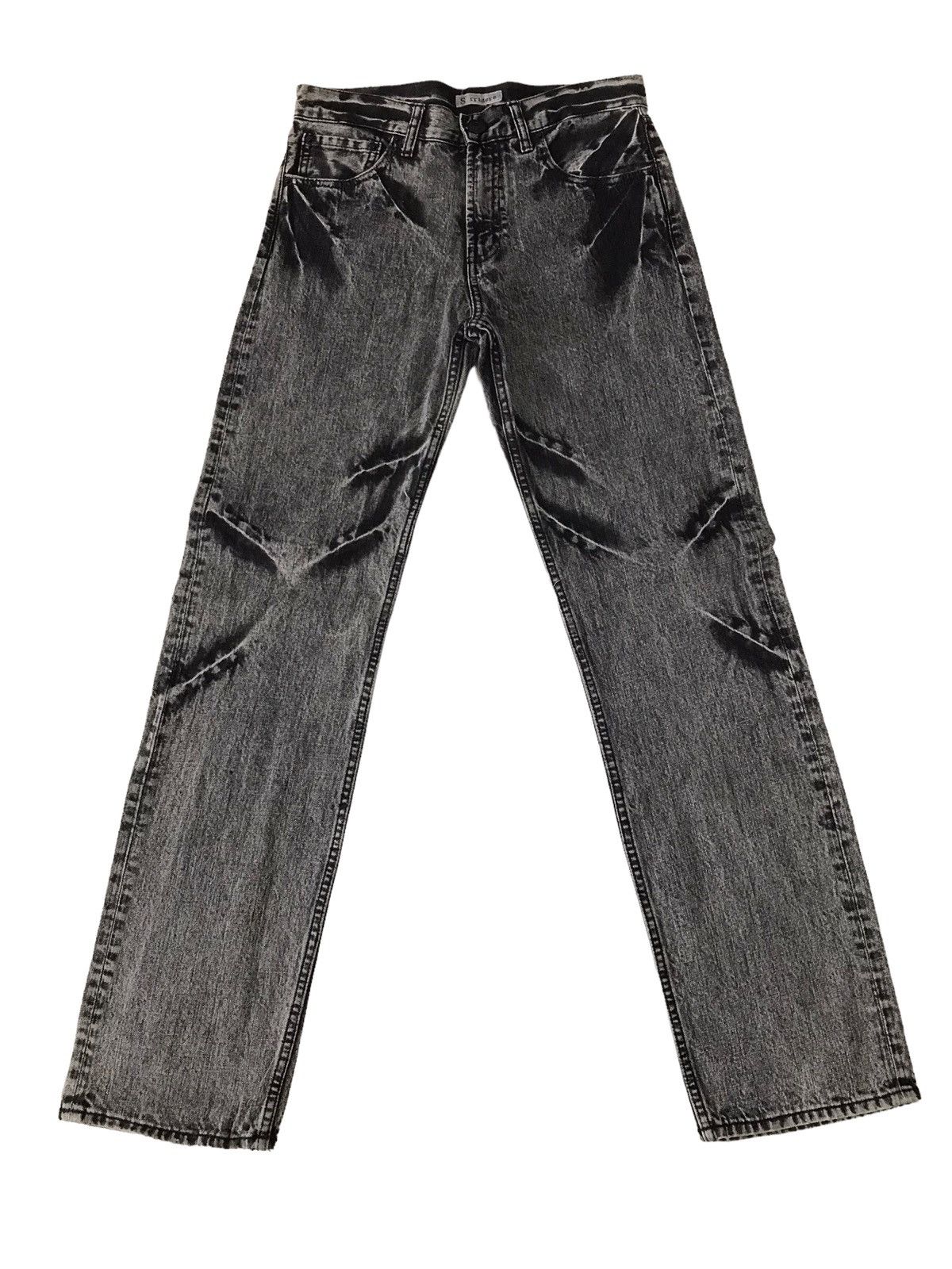Japanese Brand Nice Design 😎 Sorridere Acid Wash Thunder Distressed Denim Size US 30 / EU 46 - 2 Thumbnail