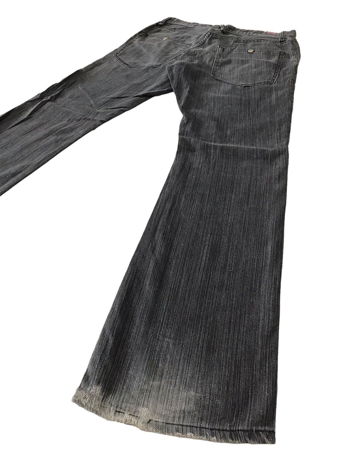 Japanese Brand Multi Pocket Blue Way Stripes Jeans Boot Cut Denim Size US 32 / EU 48 - 12 Thumbnail