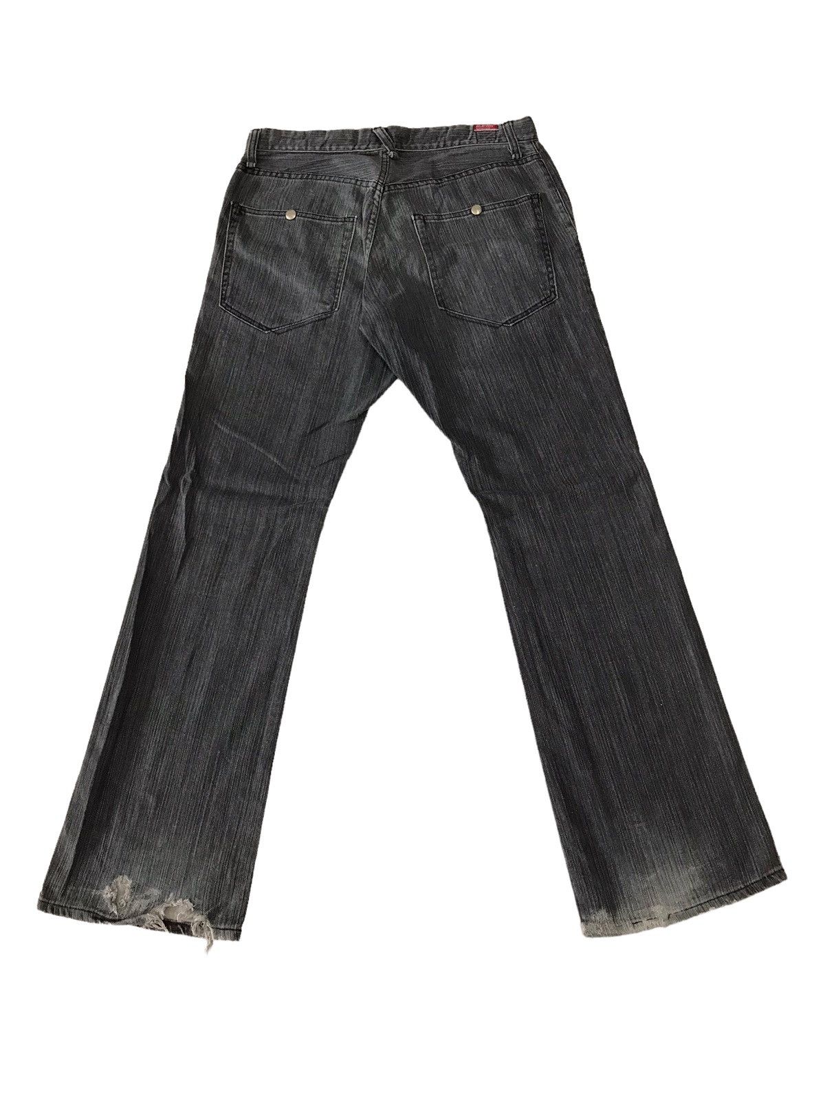 Japanese Brand Multi Pocket Blue Way Stripes Jeans Boot Cut Denim Size US 32 / EU 48 - 11 Thumbnail