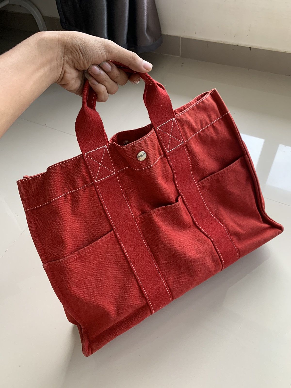 Hermes × Vintage 💸BINDINGOFFER💸Vintage Hermes Paris Tote Bags Made In France Size ONE SIZE - 2 Thumbnail
