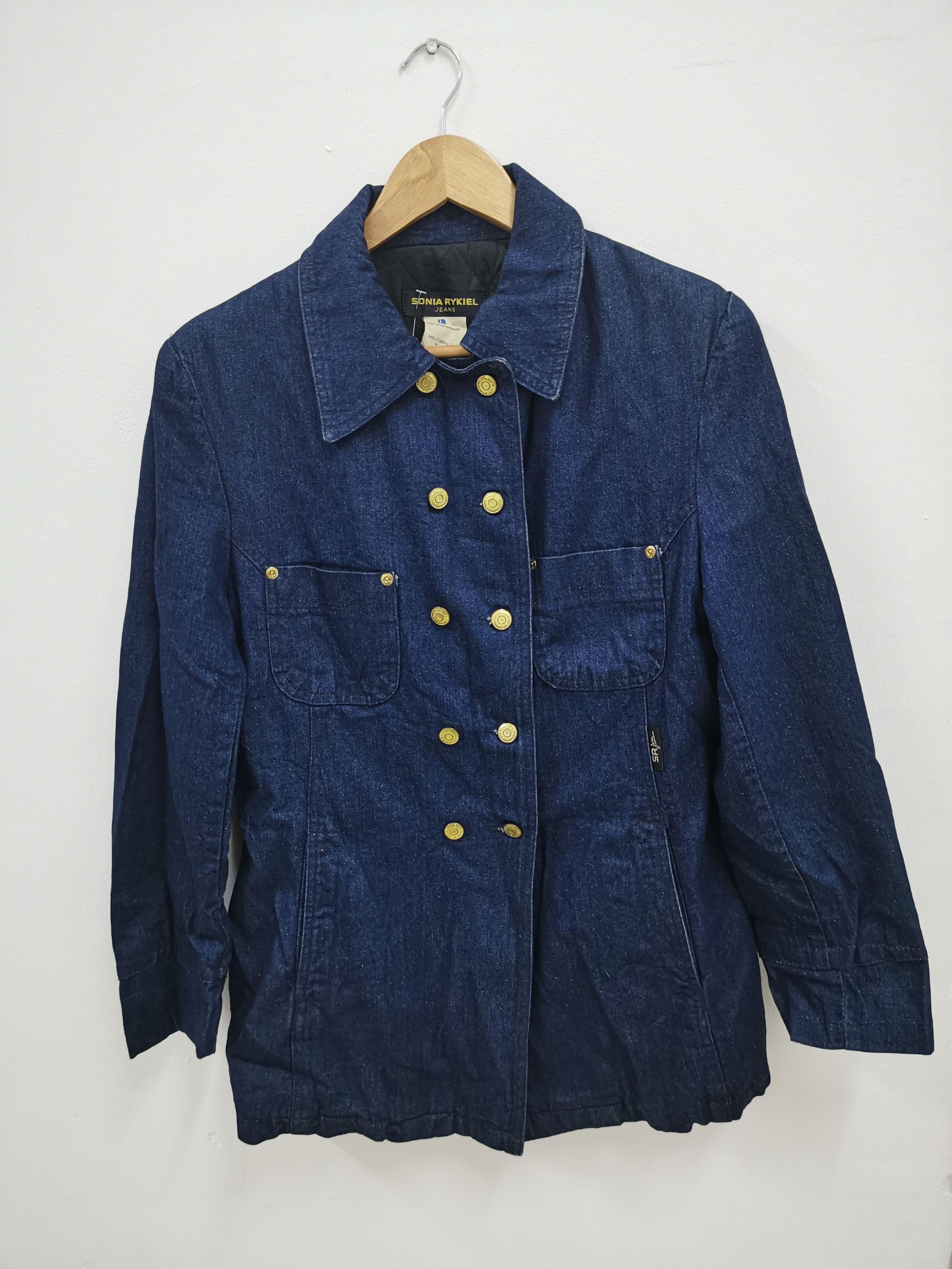 80's Sonia Rykiel Double Breasted Denim Jacket