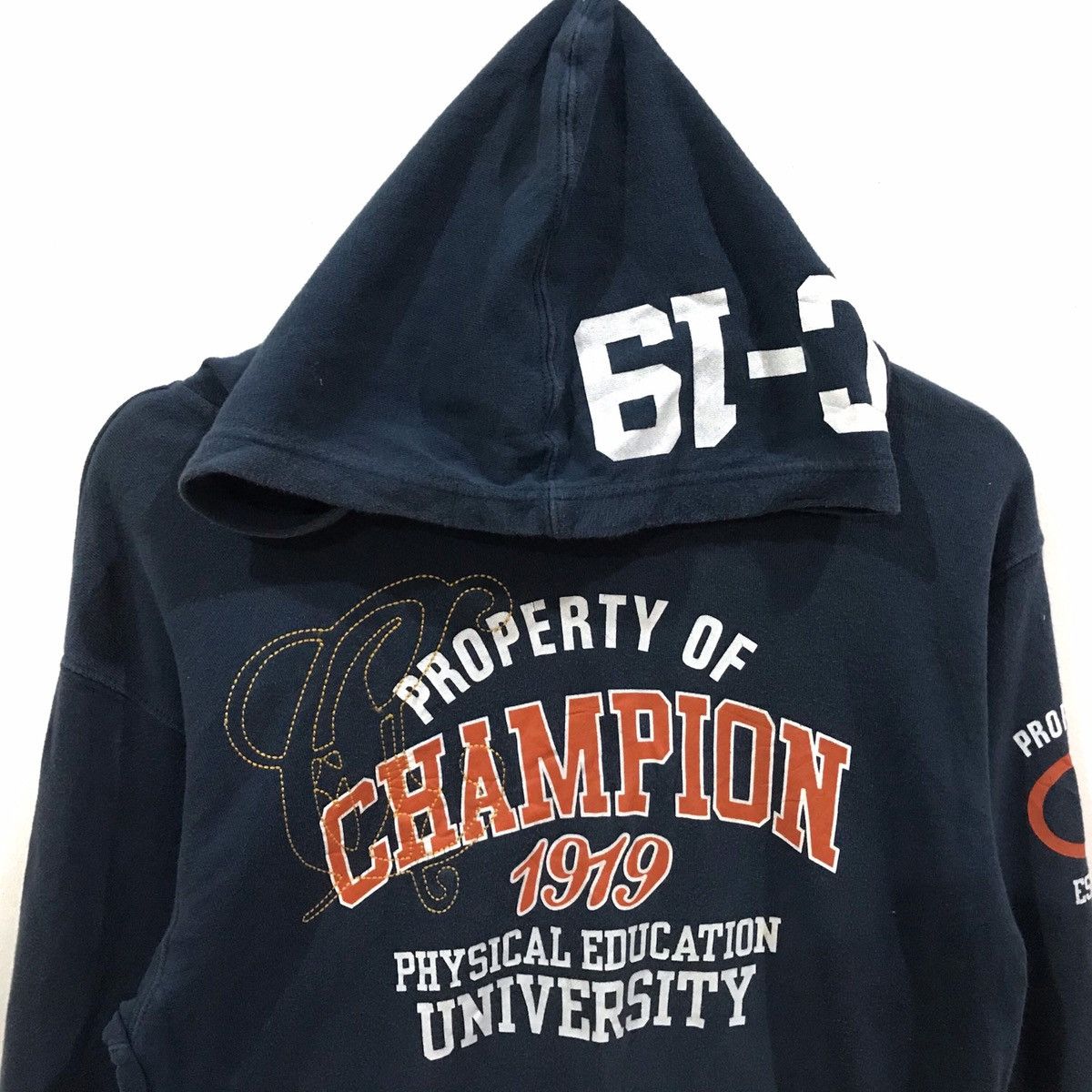 Champion vintage champion big logo jumper pullover hoodie Size US S / EU 44-46 / 1 - 2 Thumbnail
