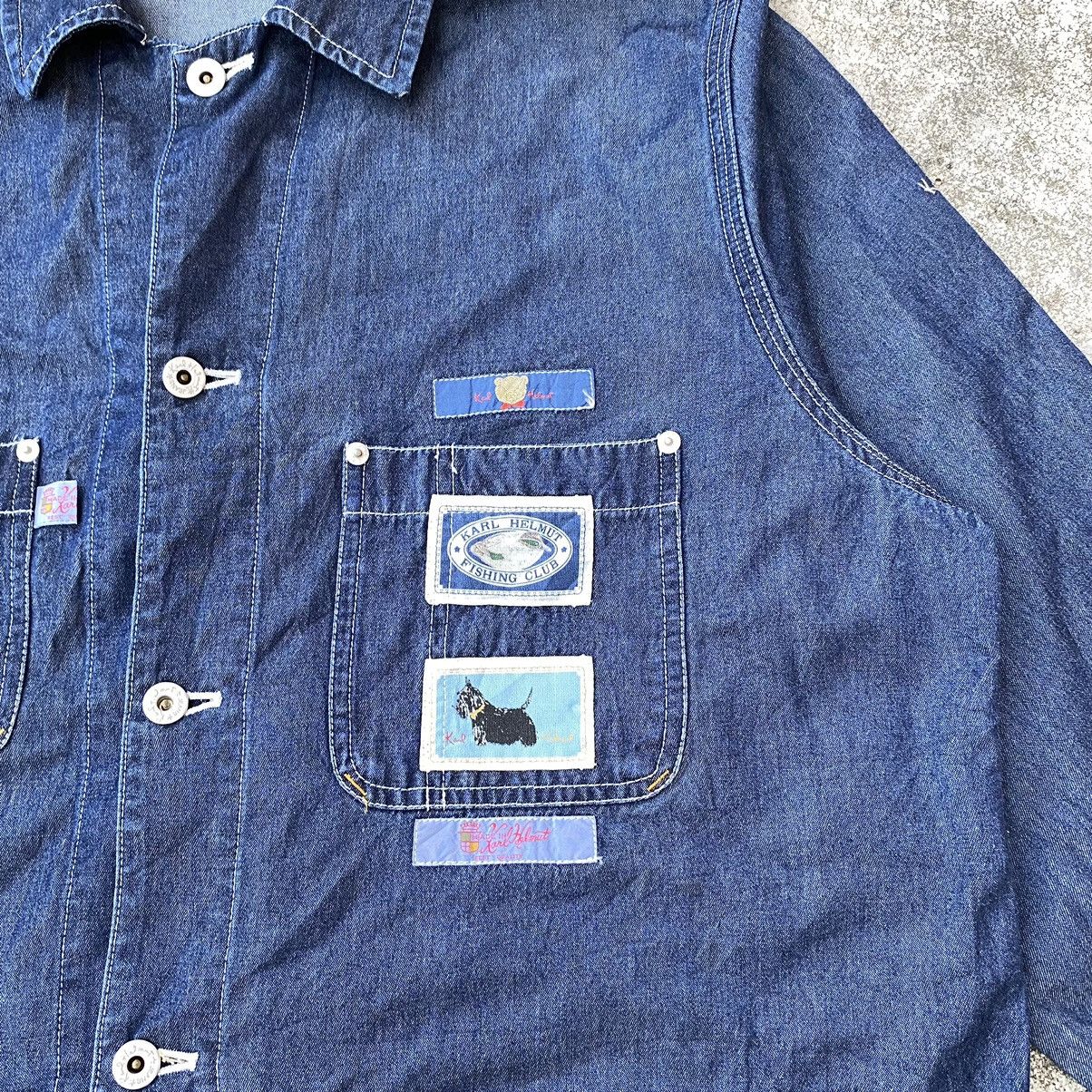 Japanese Brand × Karl Helmut × Vintage Steals🔥 Vintage Karl Helmut Chore Denim Jacket Size US XL / EU 56 / 4 - 5 Thumbnail