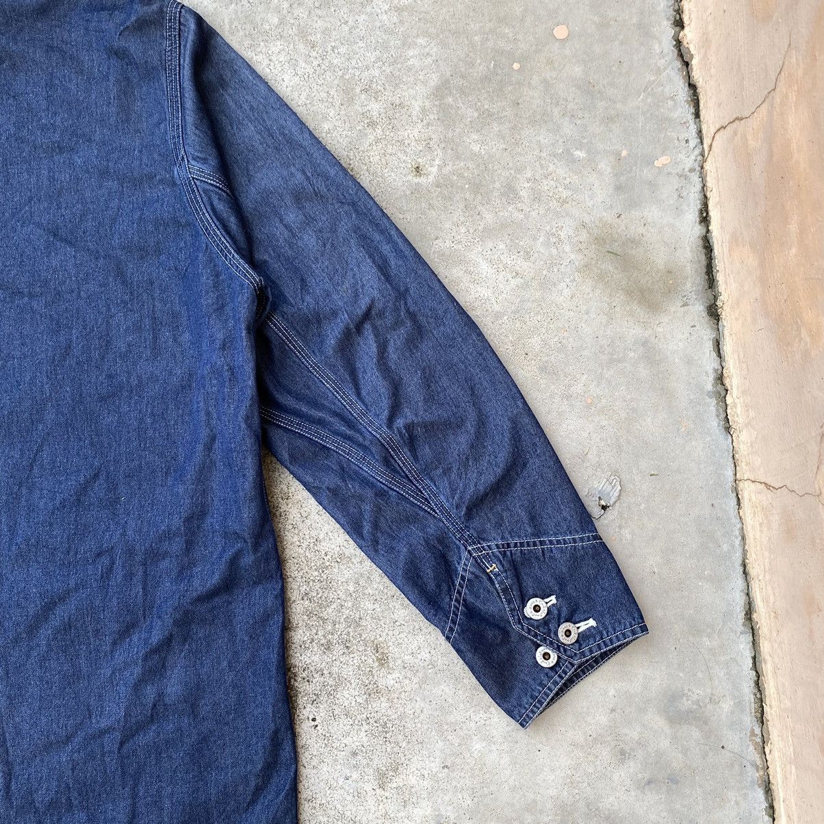 Japanese Brand × Karl Helmut × Vintage Steals🔥 Vintage Karl Helmut Chore Denim Jacket Size US XL / EU 56 / 4 - 9 Thumbnail