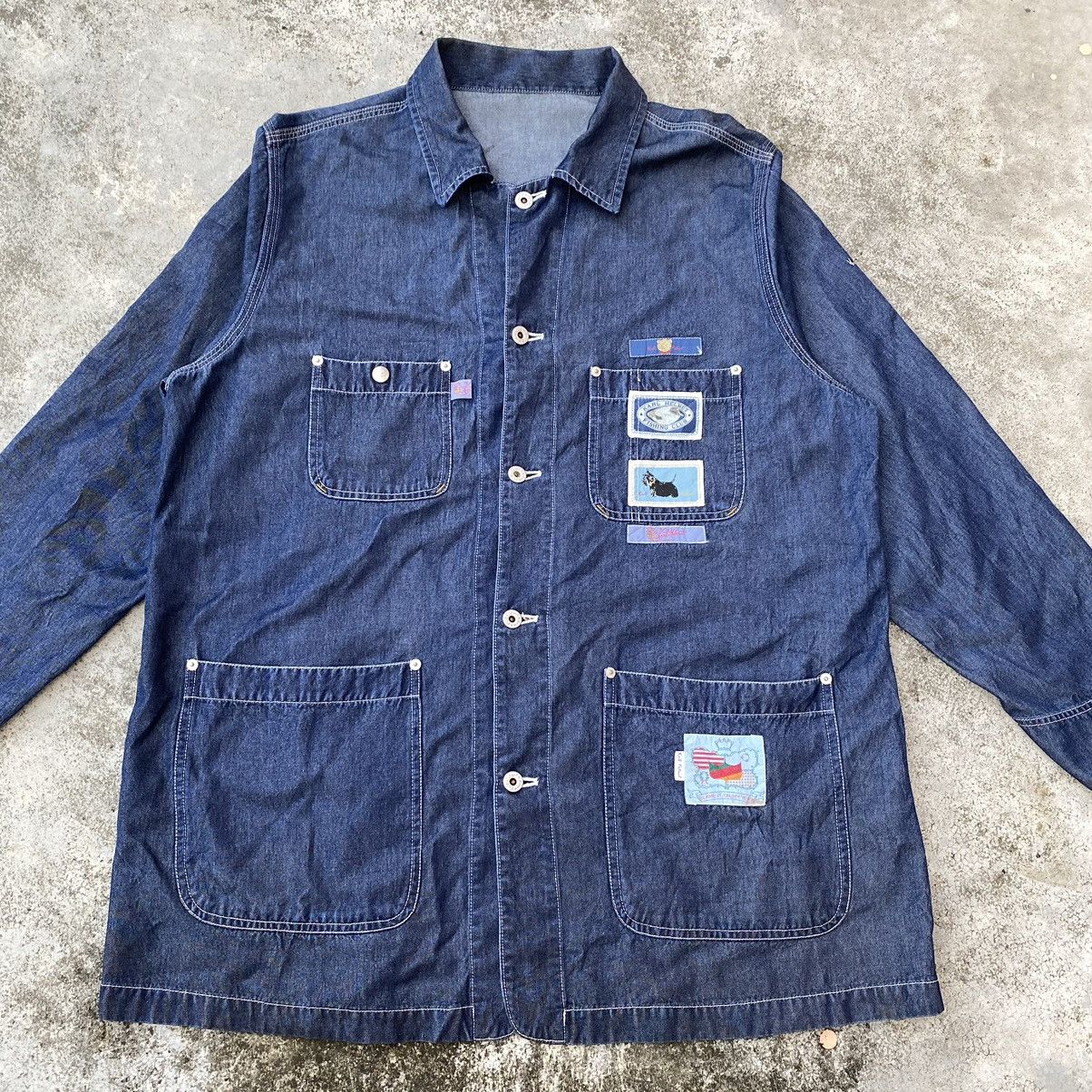 Japanese Brand × Karl Helmut × Vintage Steals🔥 Vintage Karl Helmut Chore Denim Jacket Size US XL / EU 56 / 4 - 4 Thumbnail