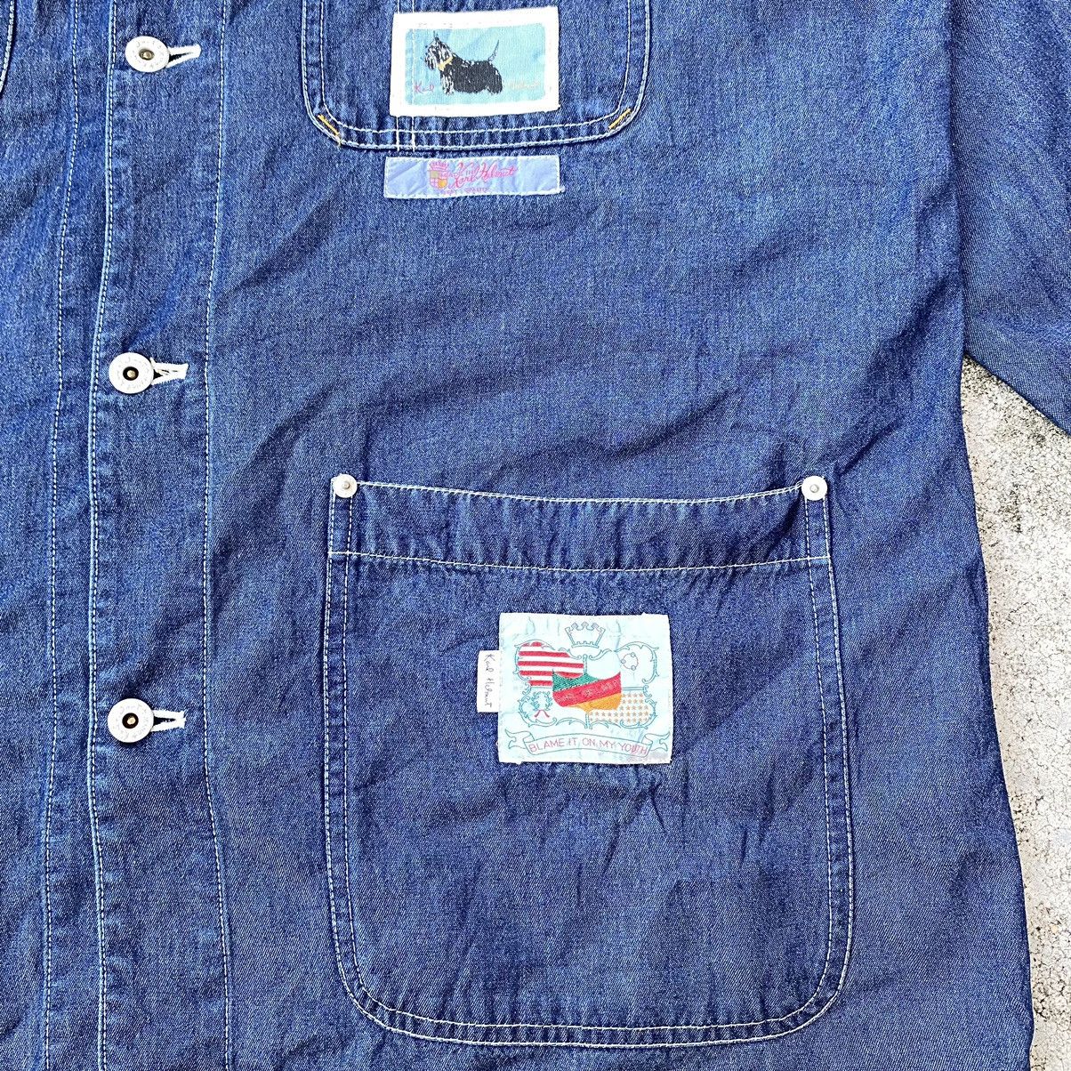 Japanese Brand × Karl Helmut × Vintage Steals🔥 Vintage Karl Helmut Chore Denim Jacket Size US XL / EU 56 / 4 - 6 Thumbnail