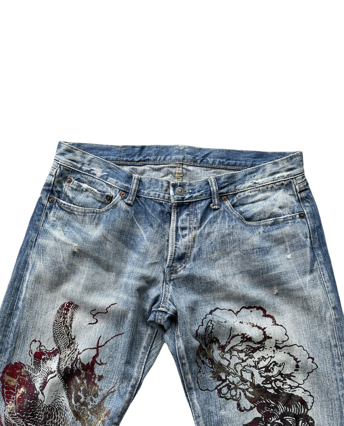 Eternal Eternal Japan Vintage Sukajan Dragon Denim Size US 36 / EU 52 - 7 Thumbnail