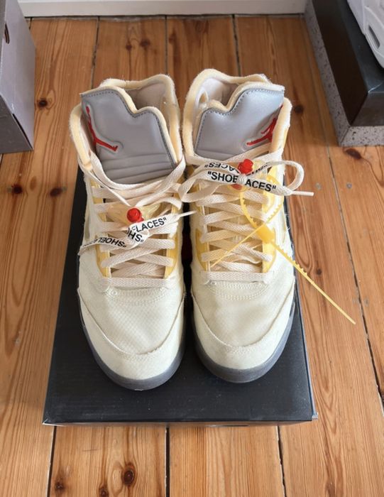 sail jordan 5 off white