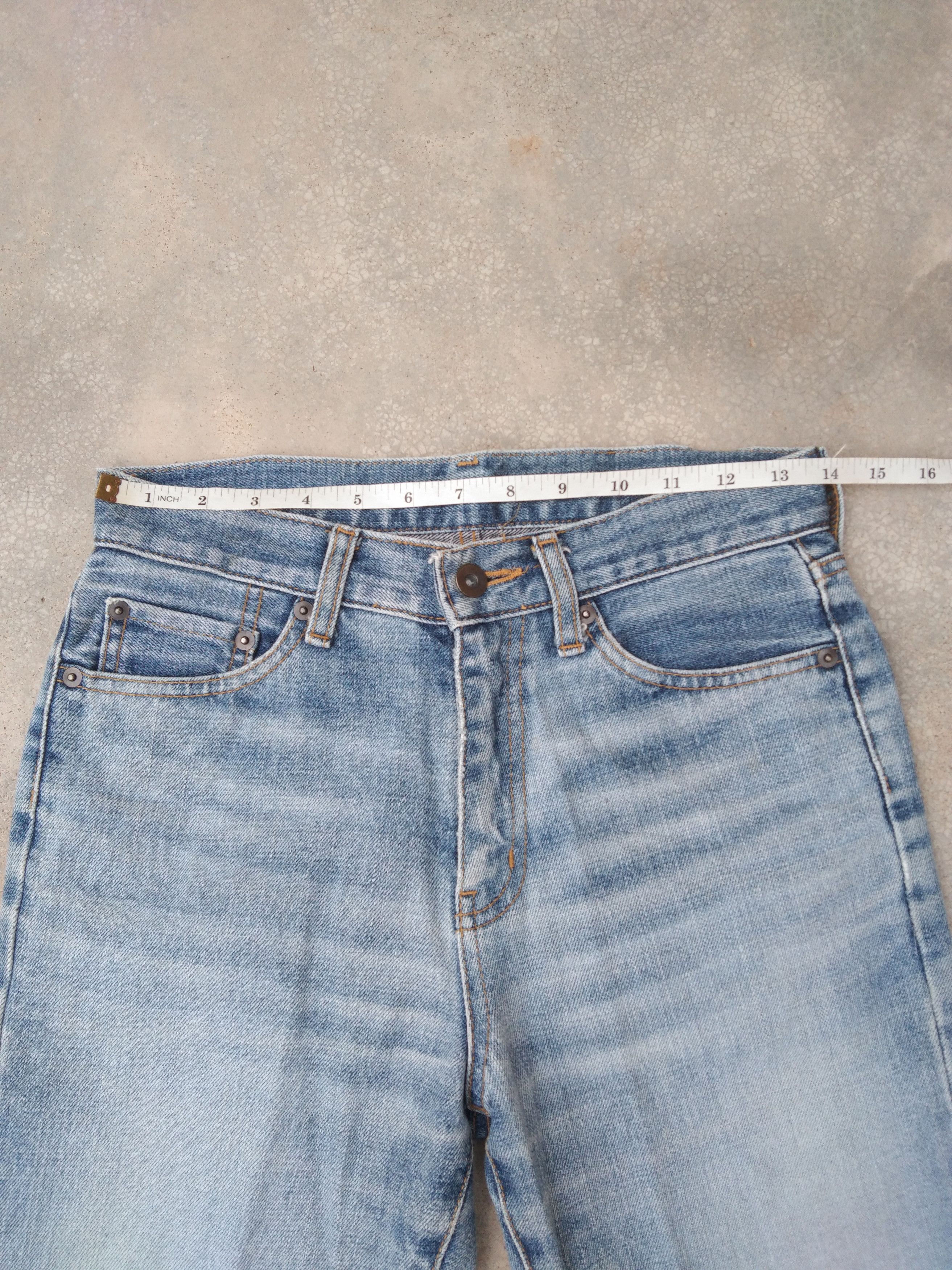 Japanese Brand Vintage Faded Blue Uniqlo Boot Cut Jeans 27x30 Size US 27 - 4 Thumbnail
