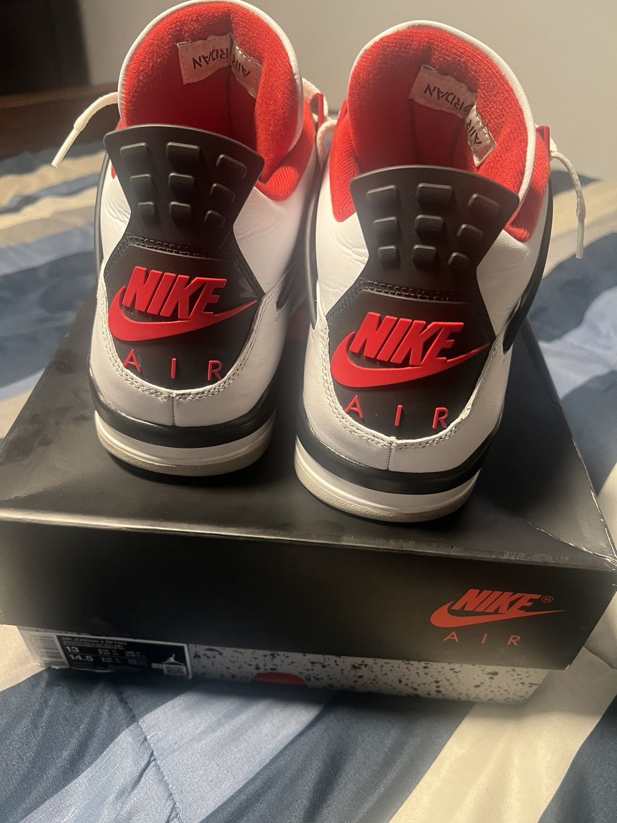 Jordan Brand × Nike Jordan 4 Retro Fire Red Size US 13 / EU 46 - 6 Thumbnail