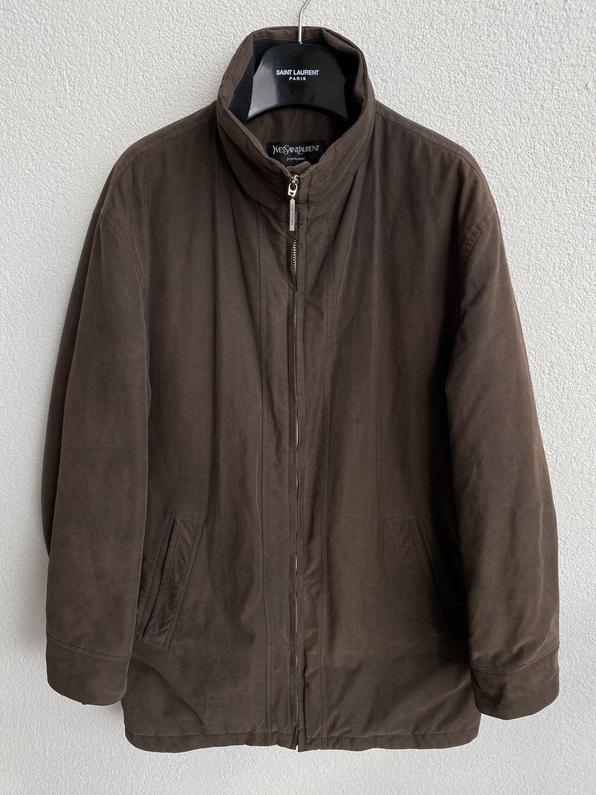 image of YVES Saint Laurent Warm YSL Jacket Saint Laurent Jacket in Brown, Men's (Size Medium)