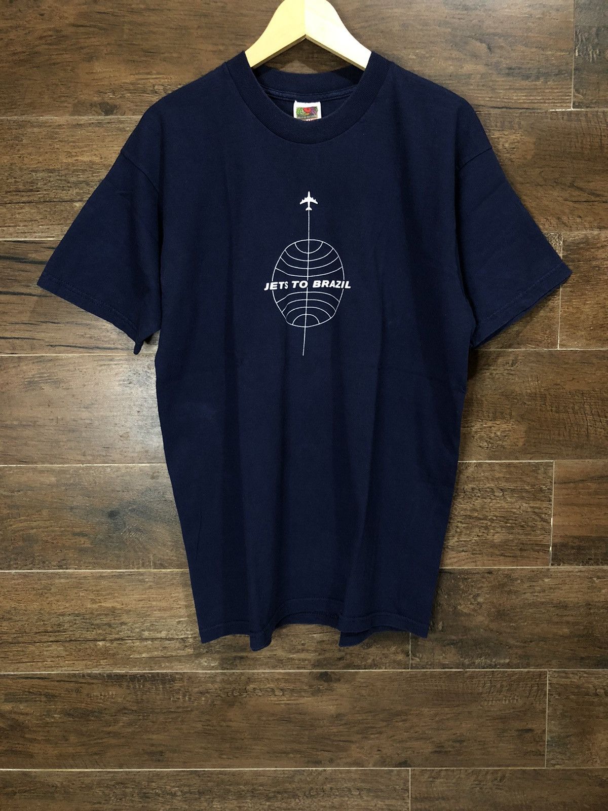 Band Tees JTB Vintage Jets To Brazil Airlines Pan Am Logo Late 90s Size US L / EU 52-54 / 3 - 2 Thumbnail
